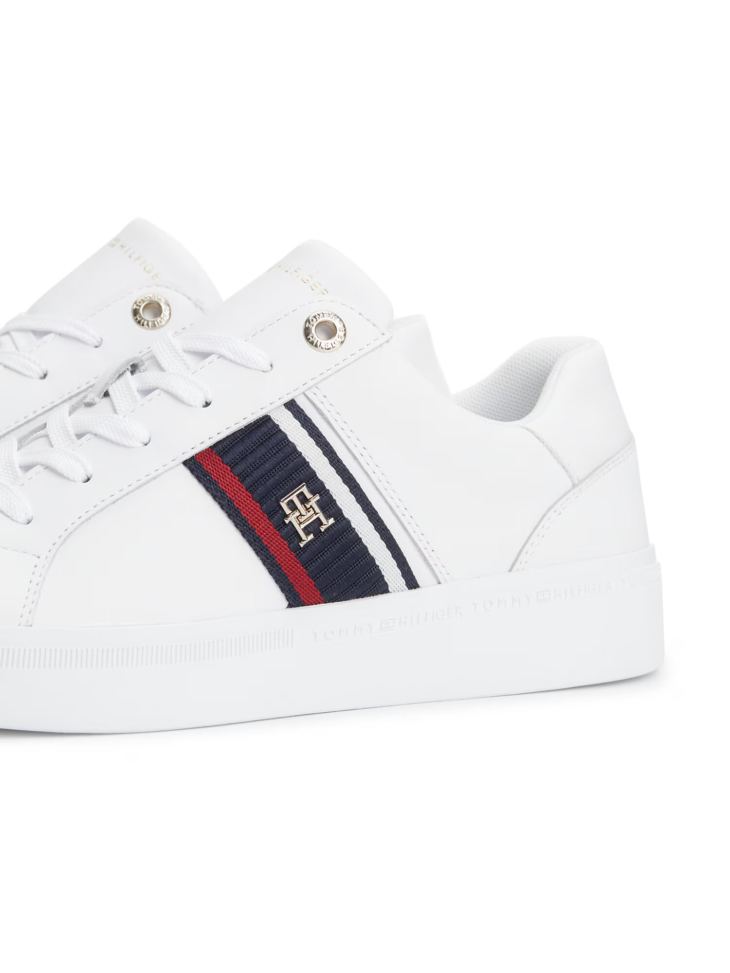 TOMMY HILFIGER Sneaker low bleumarin / auriu / roșu / alb - Pled.ro