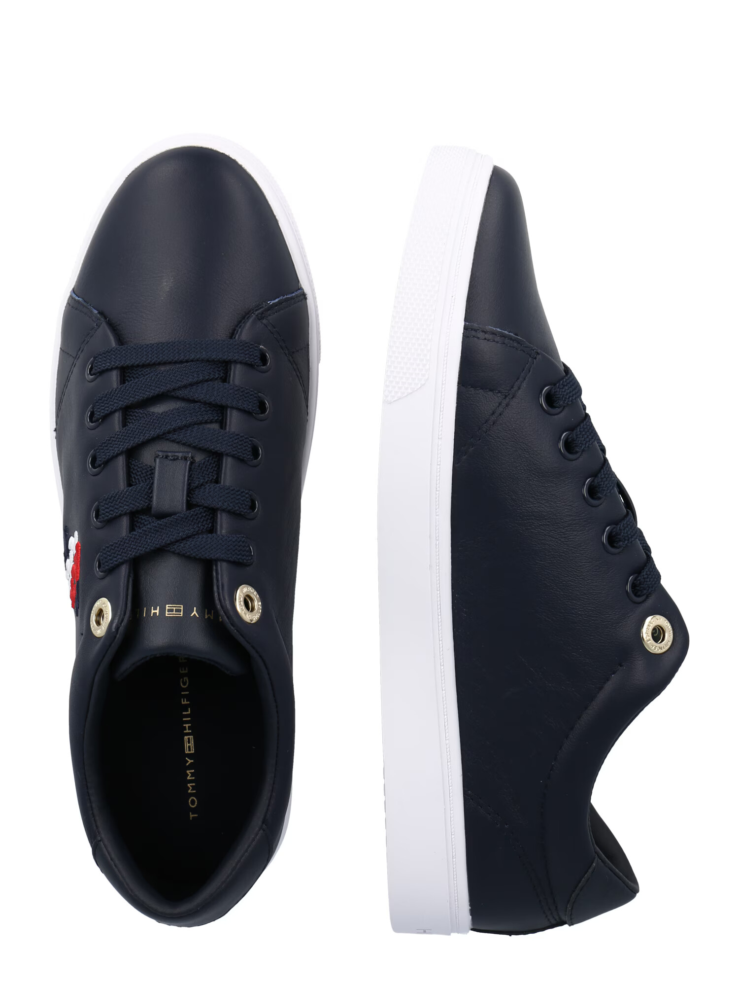 TOMMY HILFIGER Sneaker low bleumarin / roși aprins / alb - Pled.ro