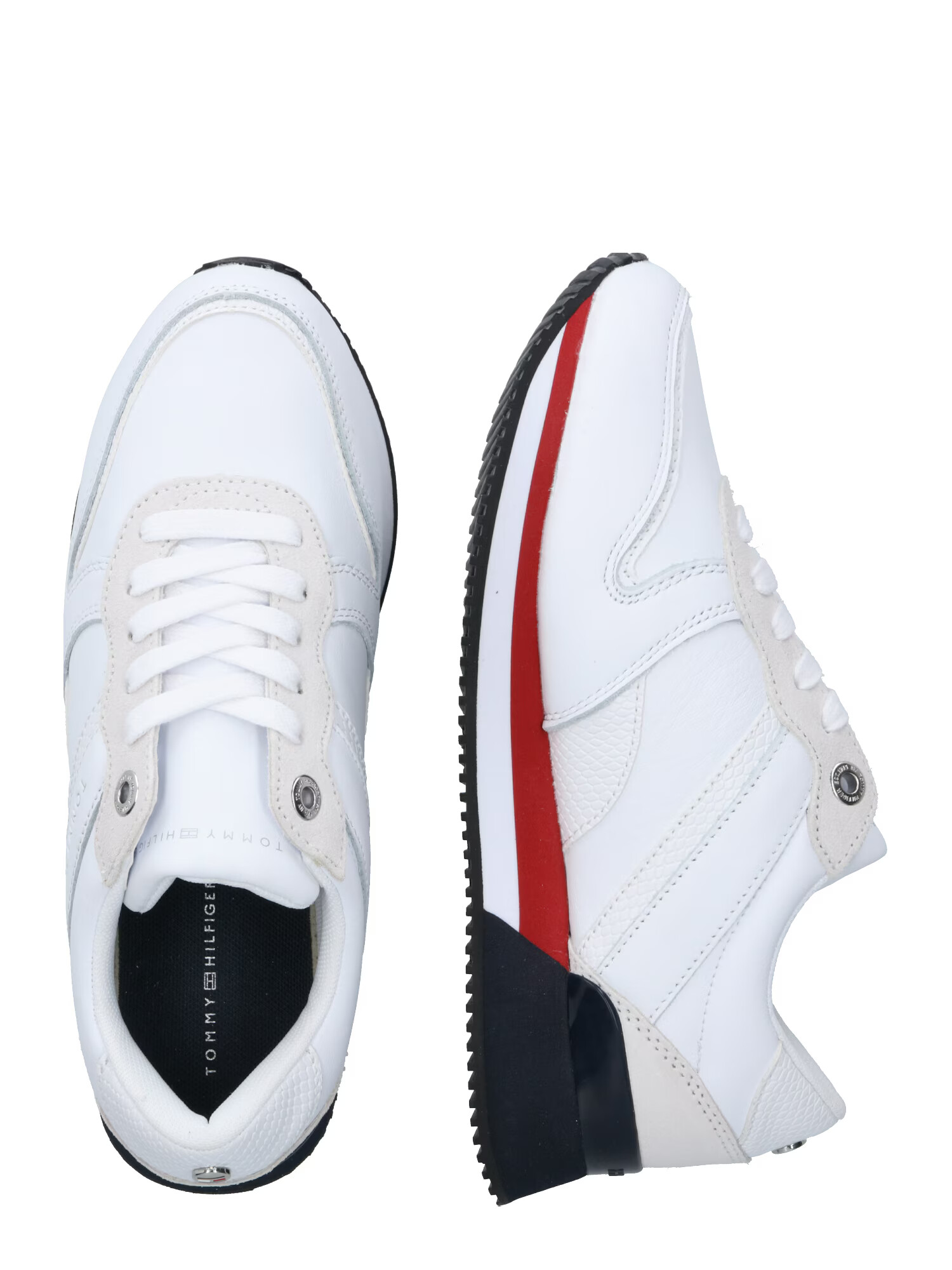 TOMMY HILFIGER Sneaker low bleumarin / roșu / alb - Pled.ro