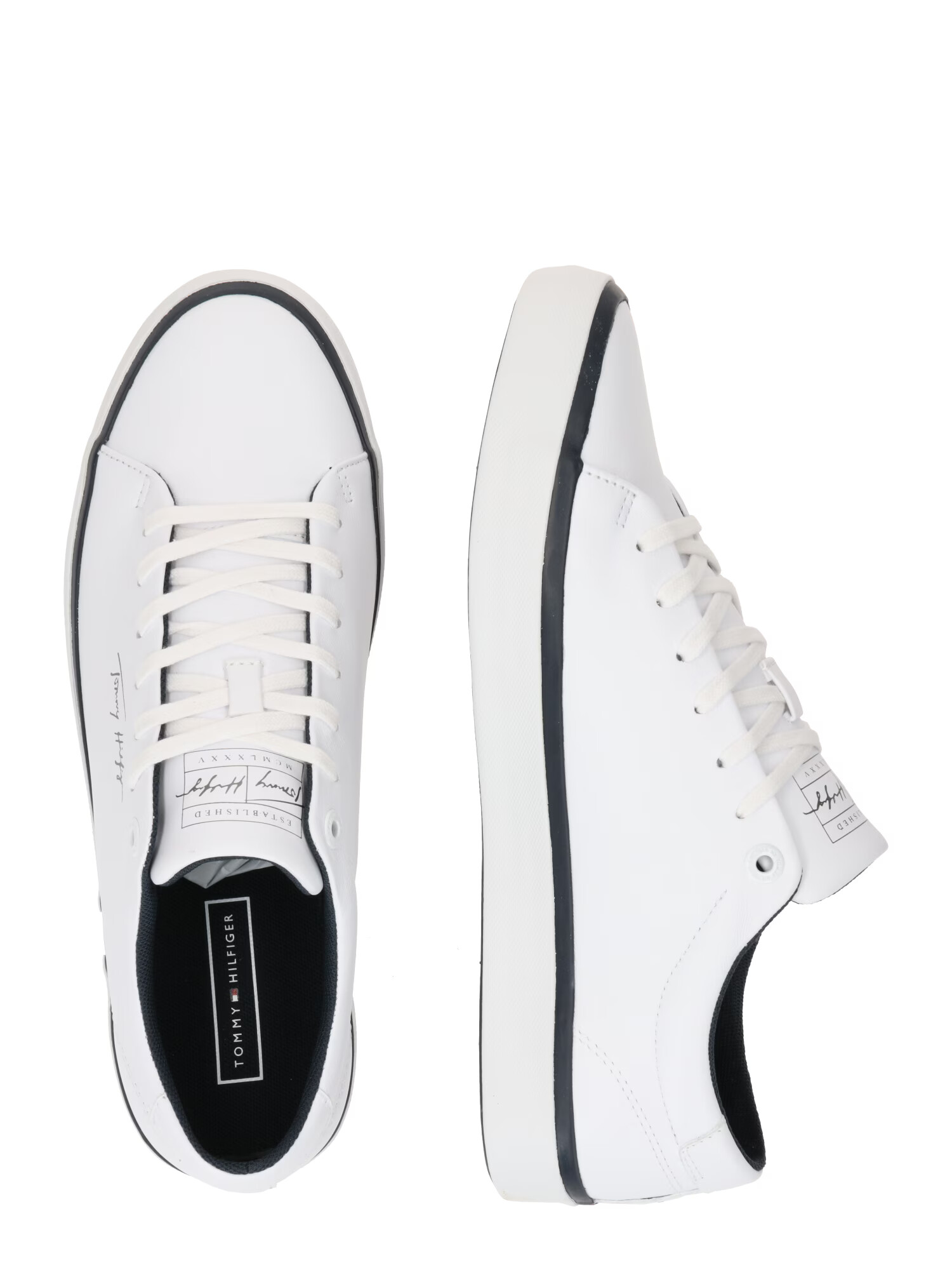 TOMMY HILFIGER Sneaker low 'Modern Vulc Corporate' bleumarin / roșu / negru / alb - Pled.ro