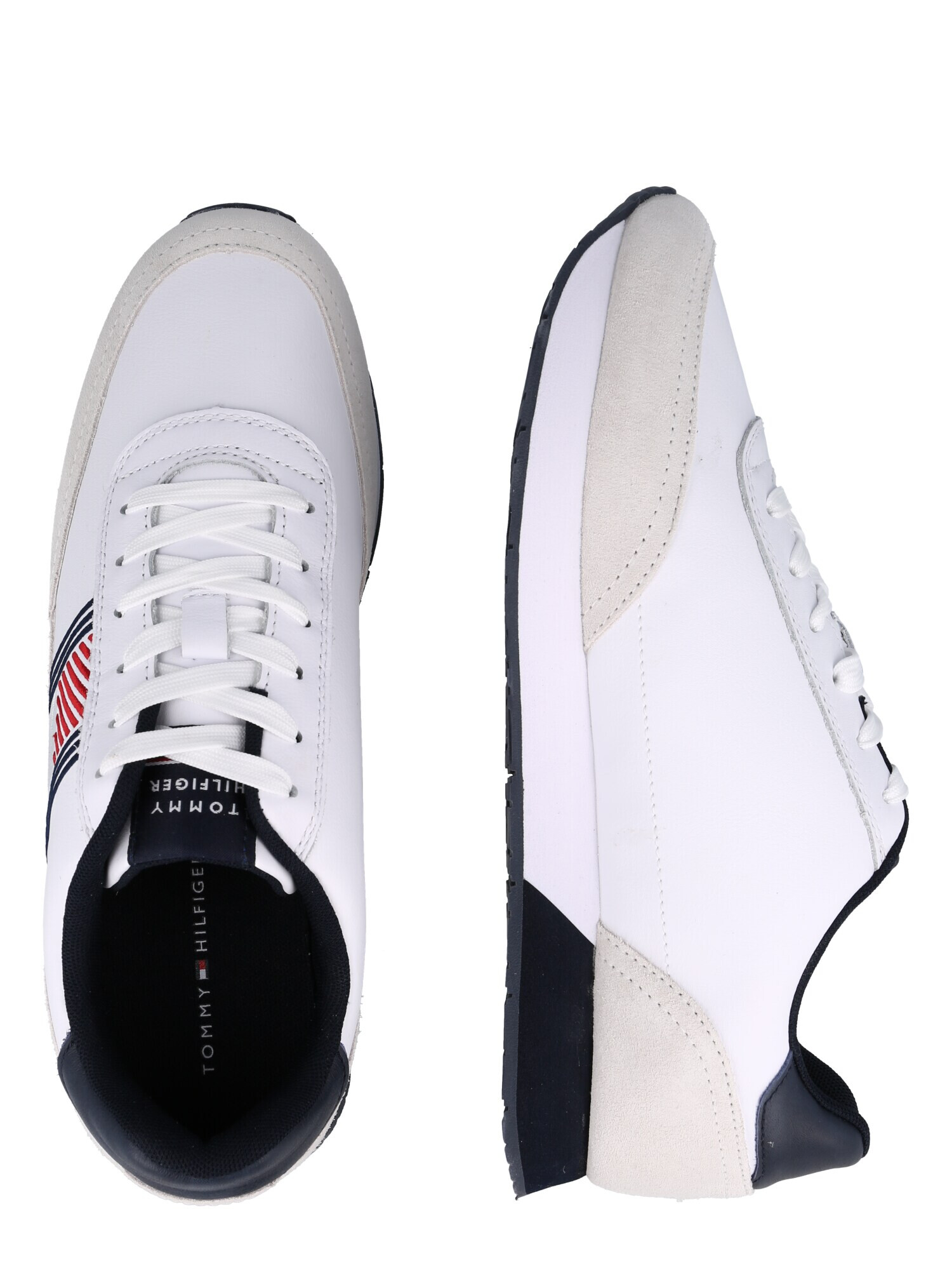 TOMMY HILFIGER Sneaker low crem / albastru închis / roșu / alb - Pled.ro