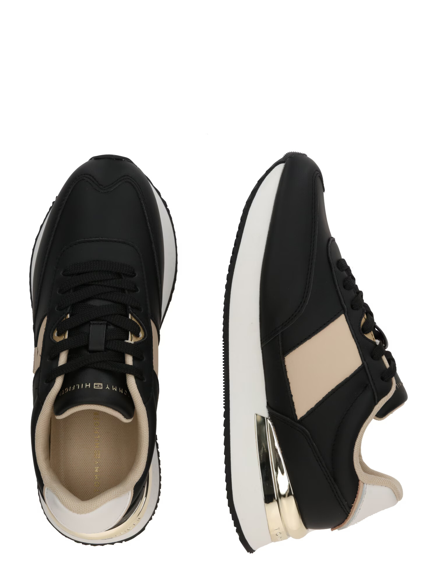 TOMMY HILFIGER Sneaker low 'Elevated' crem / auriu / negru - Pled.ro