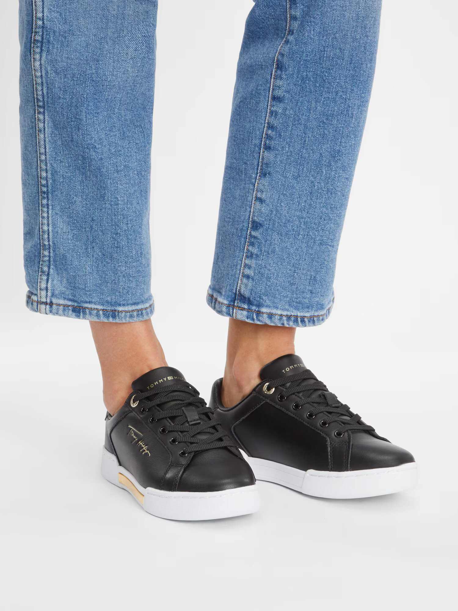 TOMMY HILFIGER Sneaker low 'Elevated' auriu / negru - Pled.ro