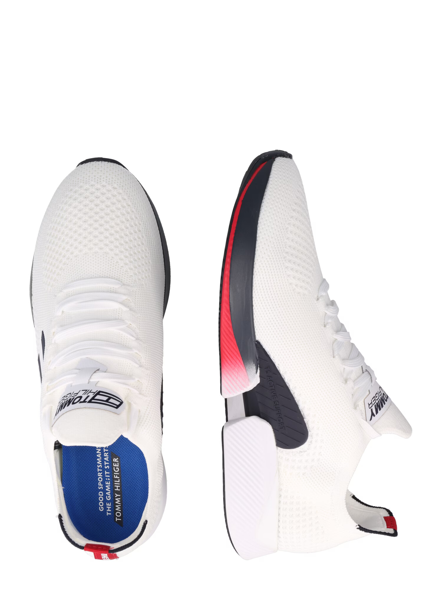 TOMMY HILFIGER Sneaker low 'Elite' bleumarin / roși aprins / alb - Pled.ro