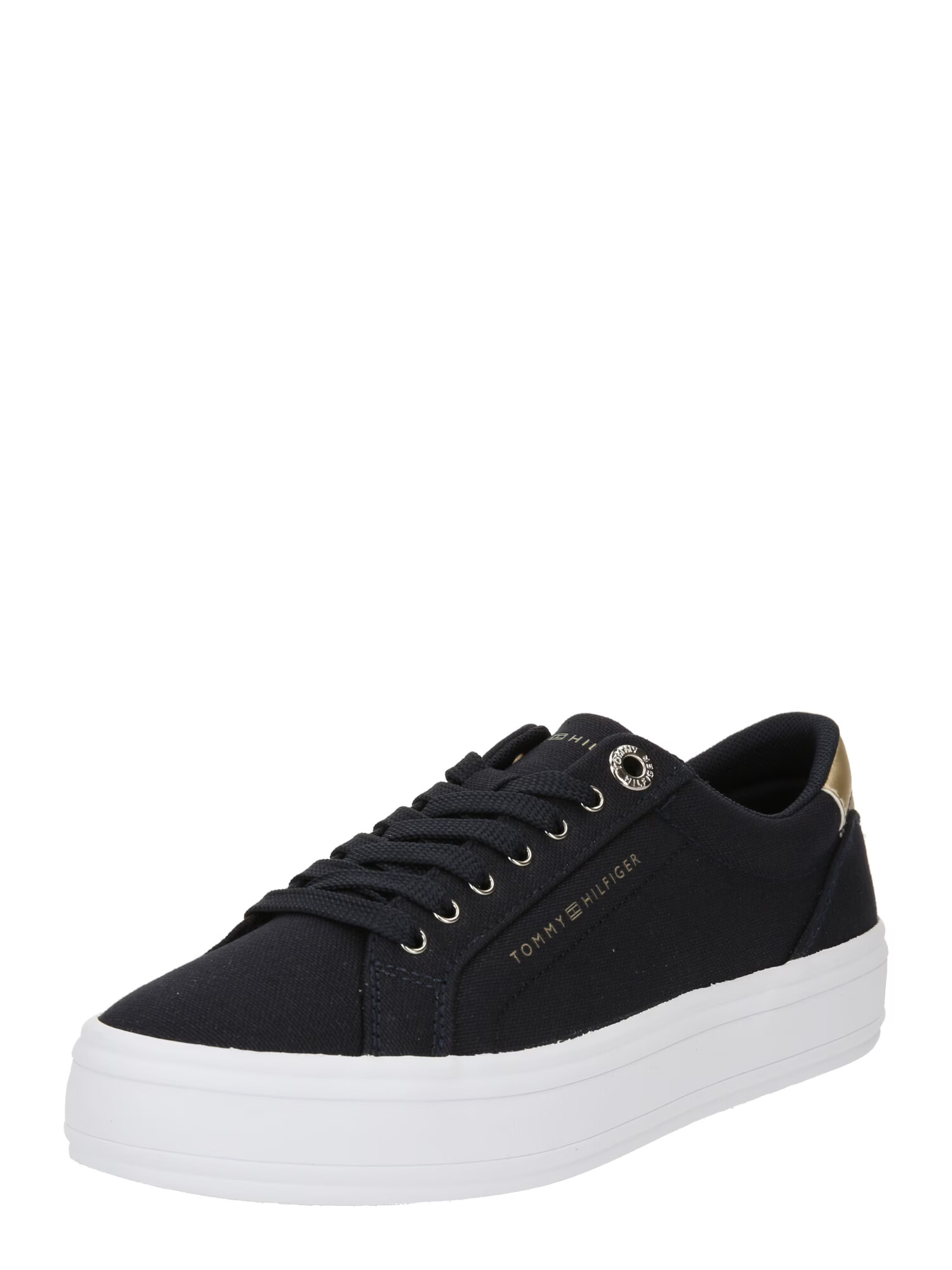 TOMMY HILFIGER Sneaker low 'Essential' albastru noapte / auriu - Pled.ro