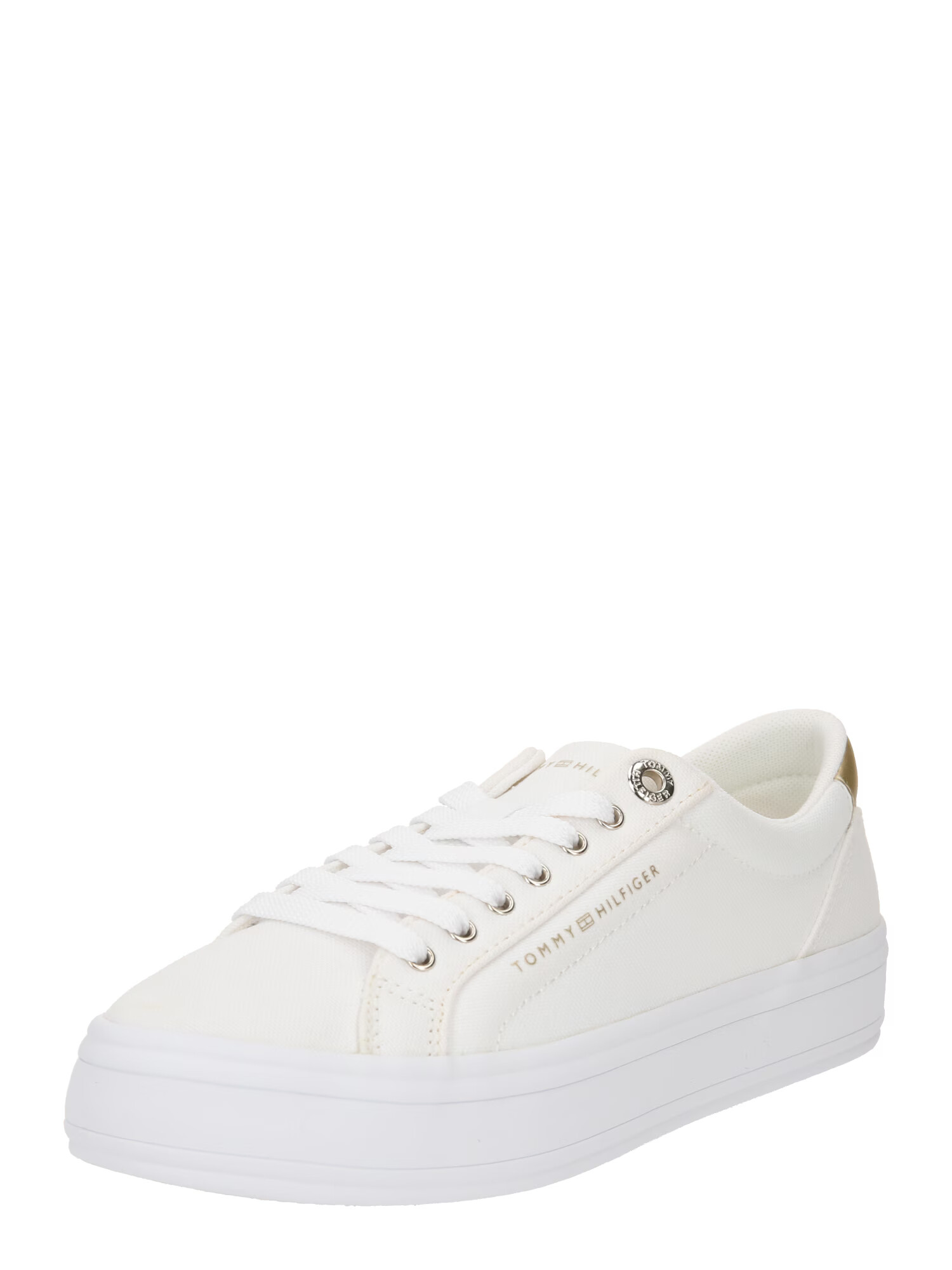 TOMMY HILFIGER Sneaker low 'ESSENTIAL' auriu / alb - Pled.ro