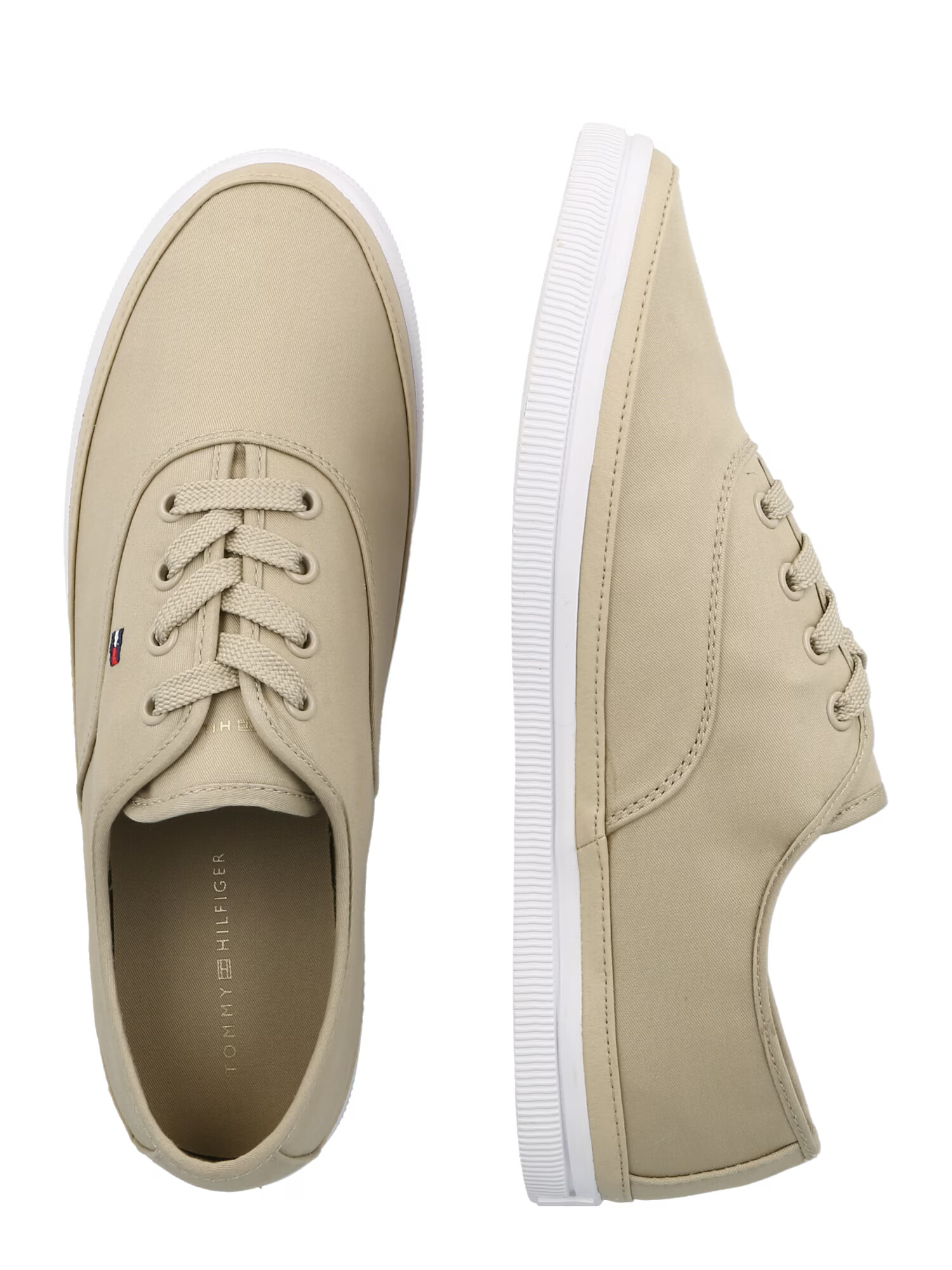 TOMMY HILFIGER Sneaker low nisipiu / bleumarin / roșu / alb - Pled.ro