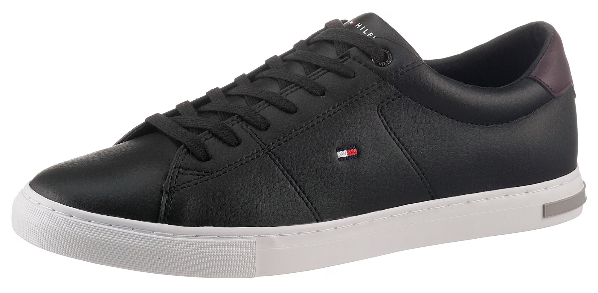 TOMMY HILFIGER Sneaker low roșu / negru / alb - Pled.ro