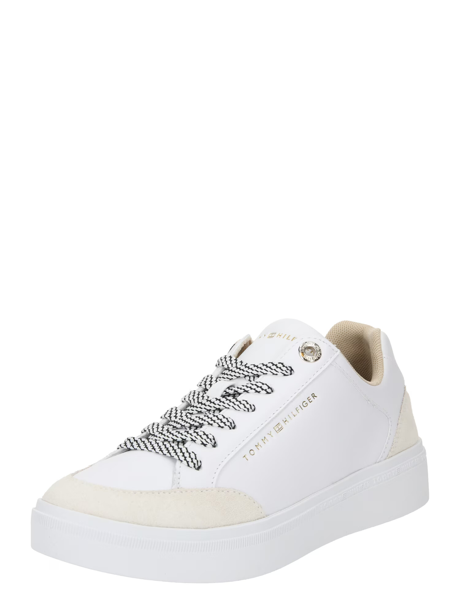 TOMMY HILFIGER Sneaker low 'SEASONAL COURT' auriu / gri deschis / alb - Pled.ro