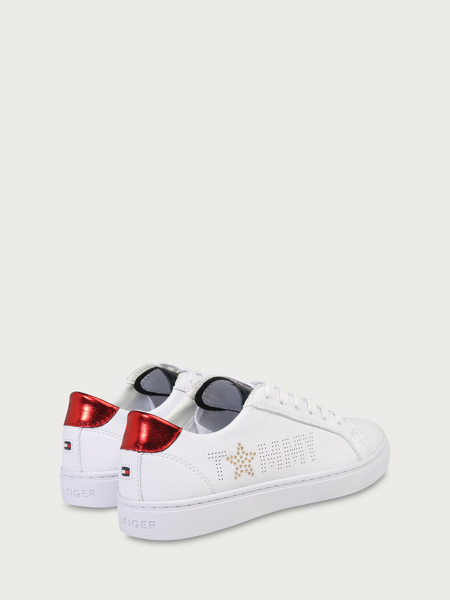 TOMMY HILFIGER Sneaker low 'Star Metallic' bleumarin / roșu / alb - Pled.ro