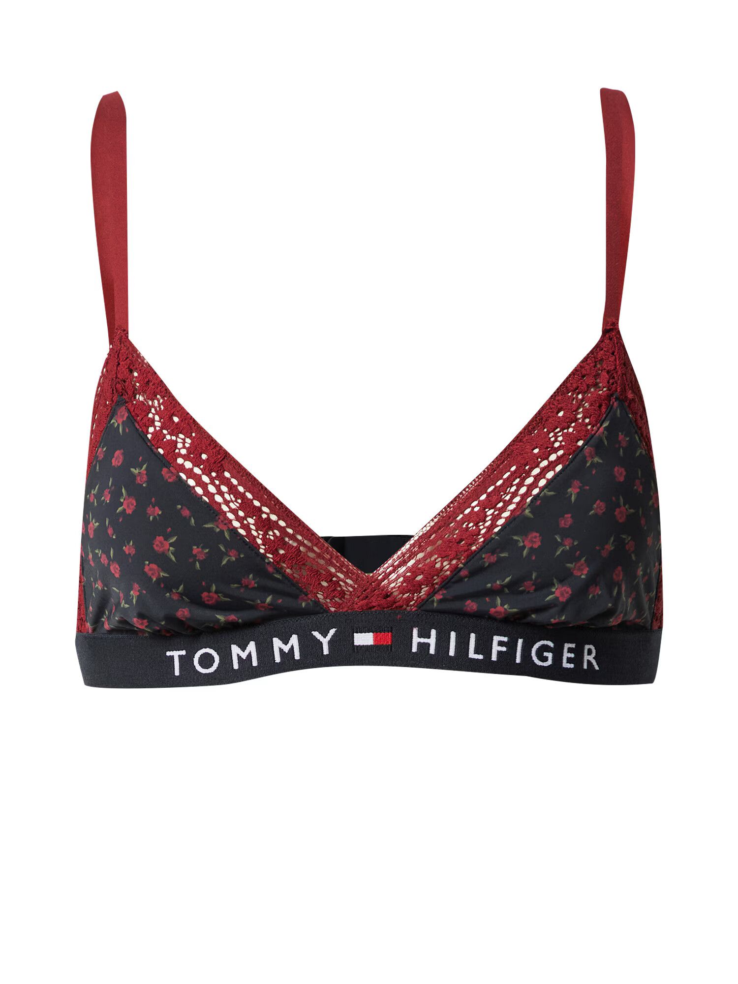 Tommy Hilfiger Underwear Sutien albastru noapte / verde închis / roșu bordeaux / alb - Pled.ro