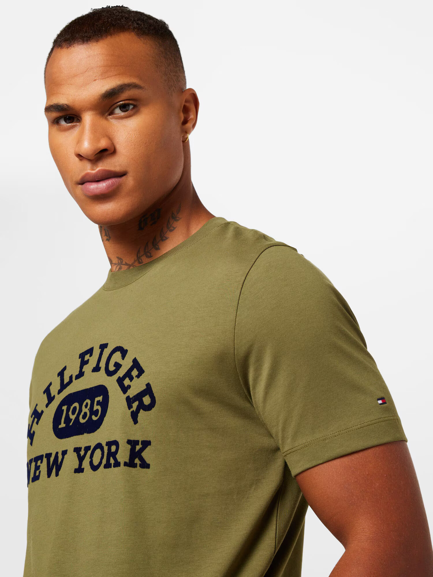 TOMMY HILFIGER Tricou oliv / roșu / negru / alb - Pled.ro