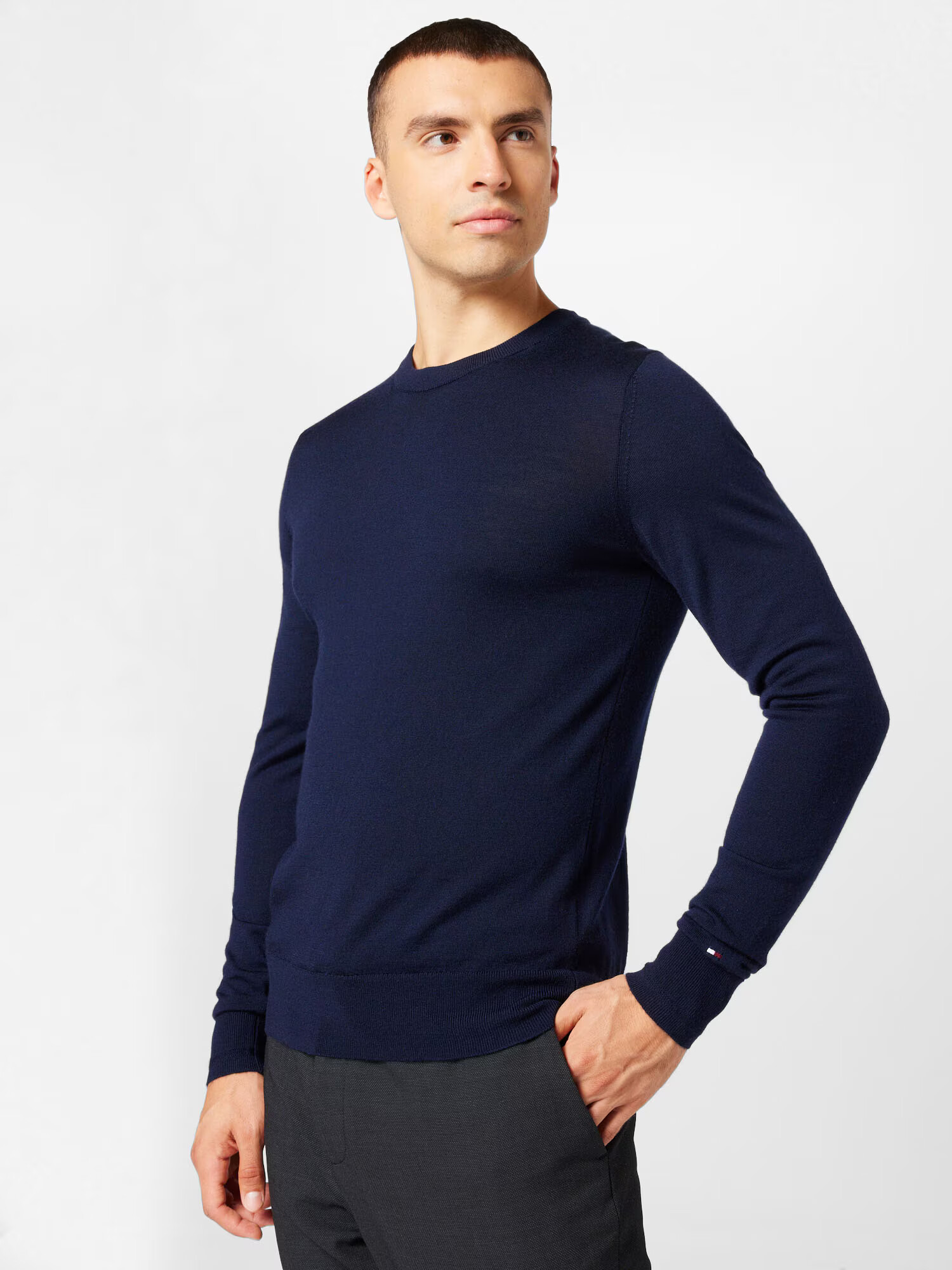 Tommy Hilfiger Tailored Pullover bleumarin / roșu cireș / alb - Pled.ro