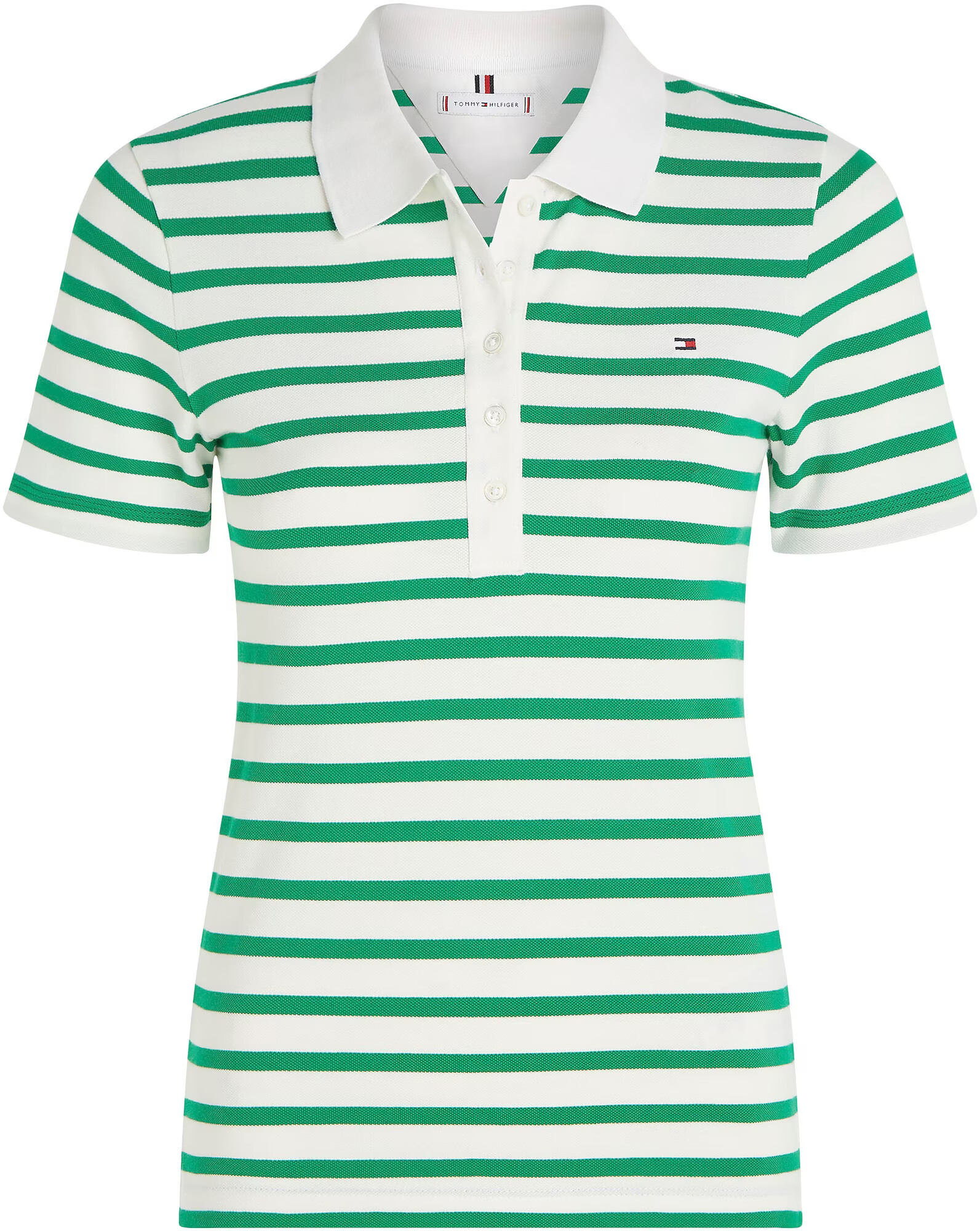 TOMMY HILFIGER Tricou '1985' verde / alb - Pled.ro