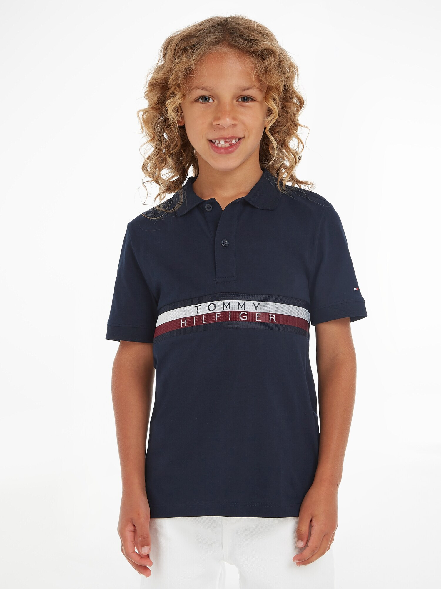 TOMMY HILFIGER Tricou albastru / albastru marin / roșu / alb - Pled.ro