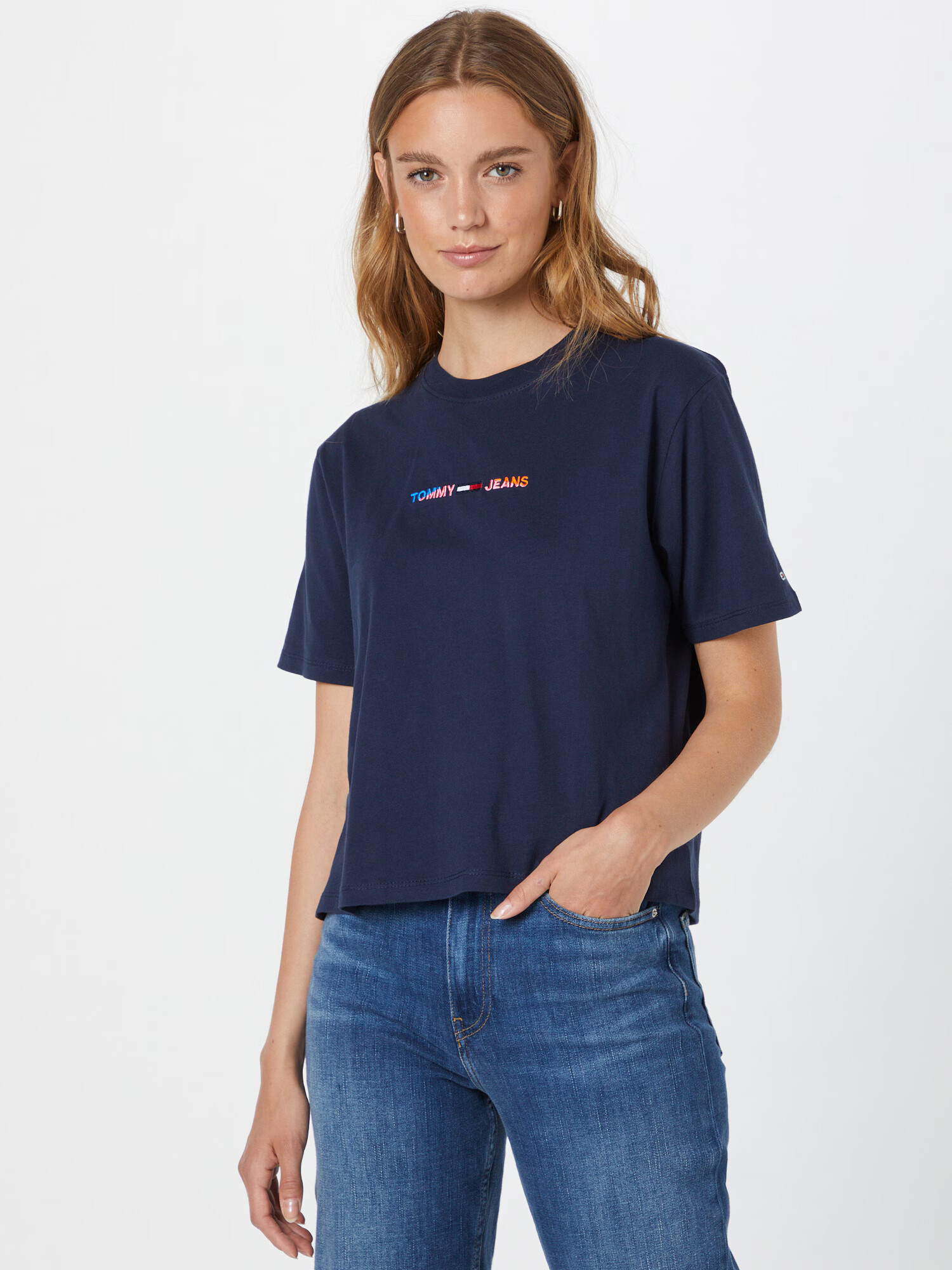 TOMMY HILFIGER Tricou albastru / albastru noapte / roz deschis / roșu - Pled.ro