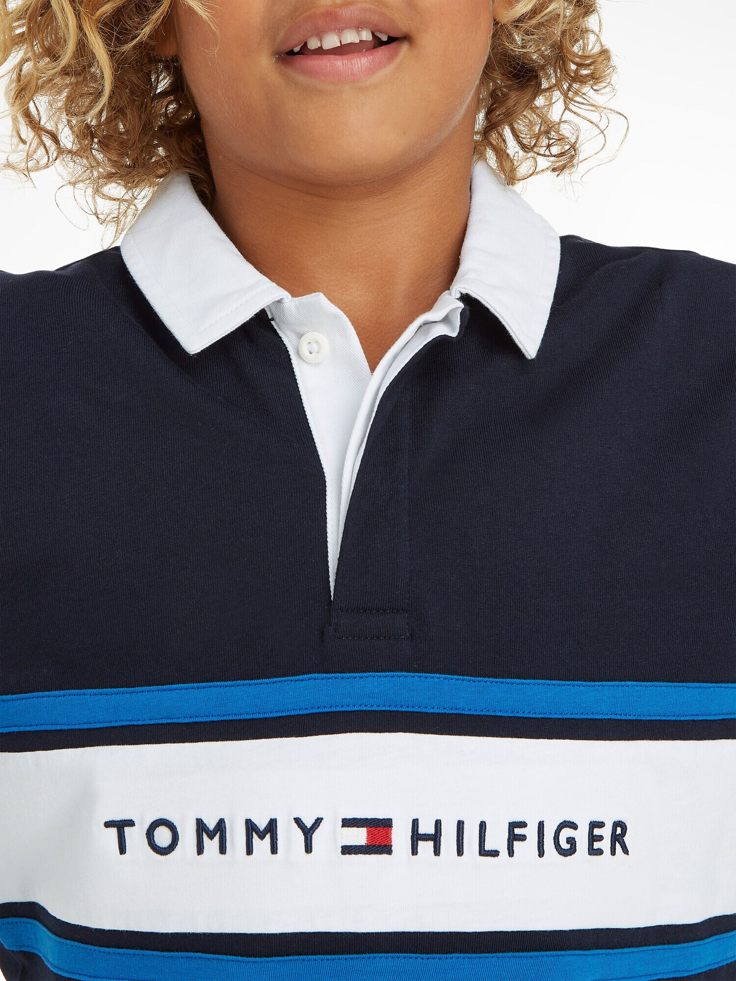 TOMMY HILFIGER Tricou albastru / bleumarin / roșu / alb - Pled.ro