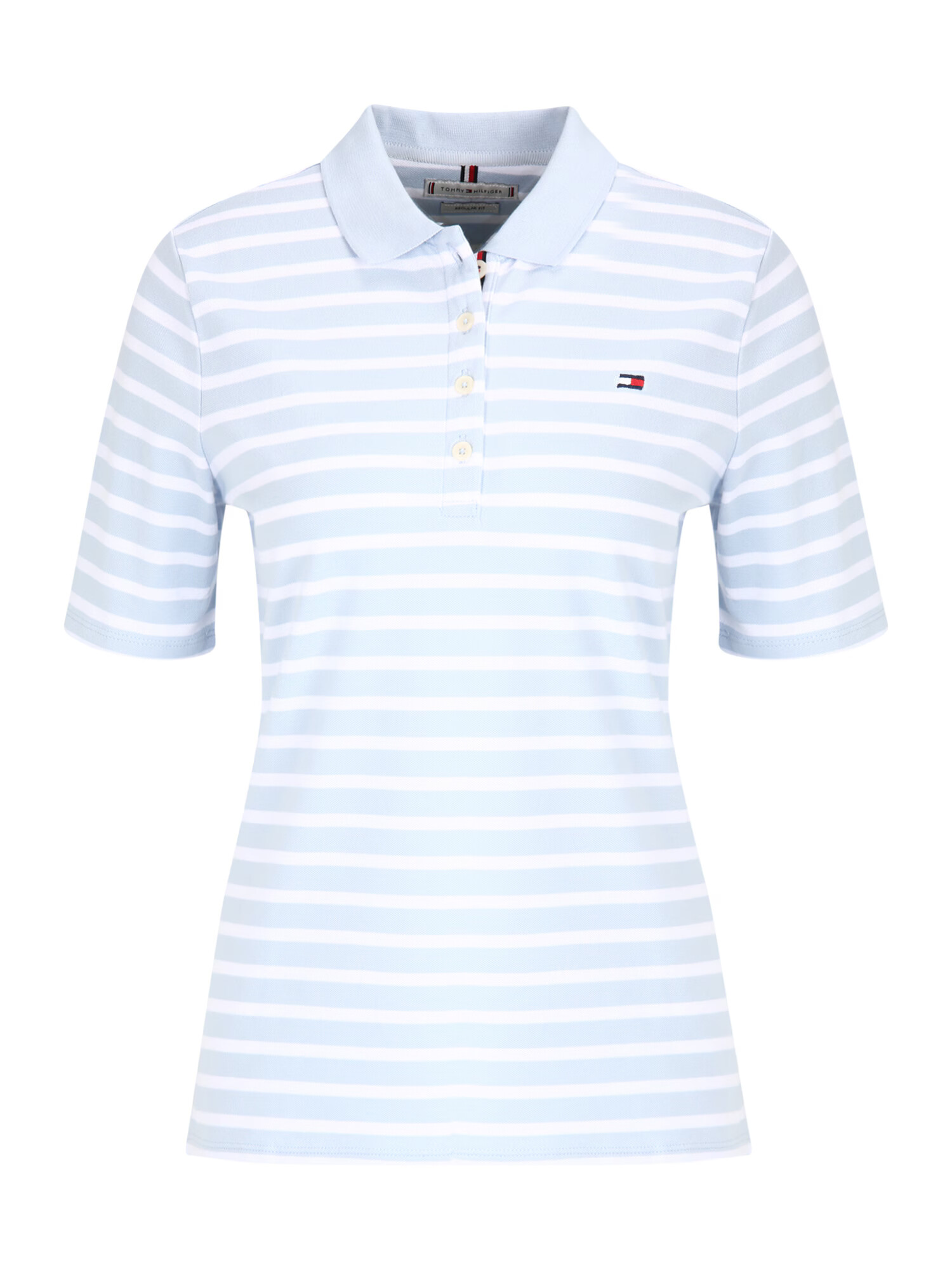 TOMMY HILFIGER Tricou albastru deschis / alb - Pled.ro