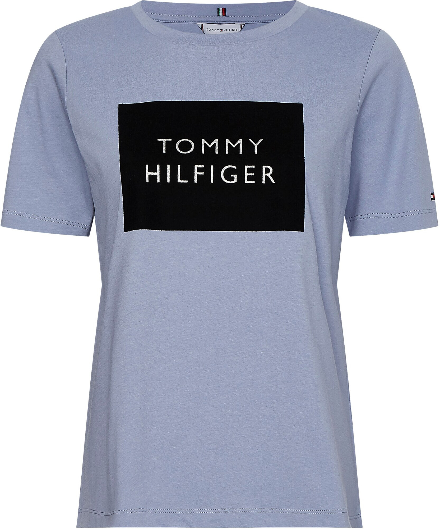 TOMMY HILFIGER Tricou albastru deschis / negru / alb - Pled.ro