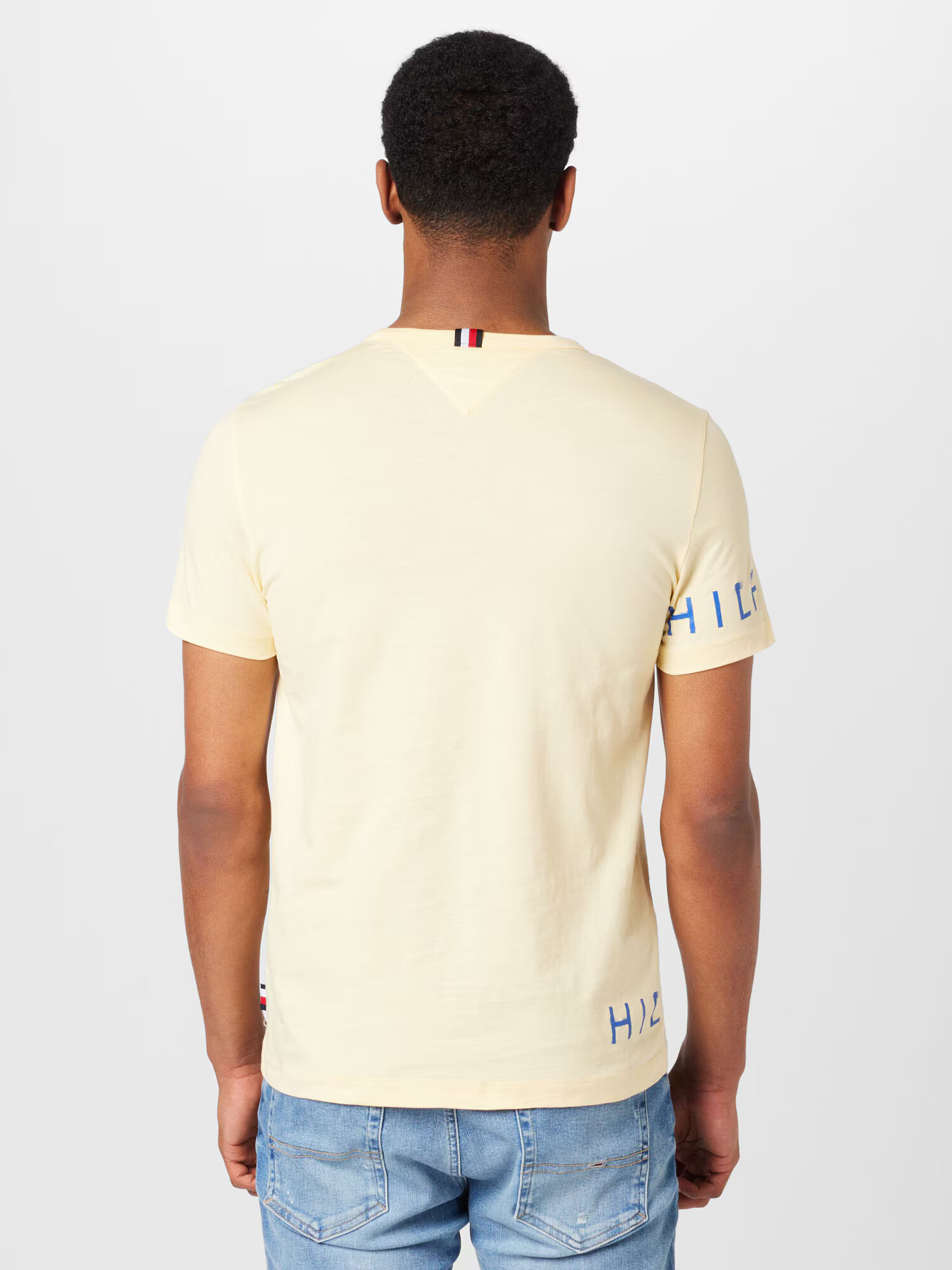 TOMMY HILFIGER Tricou albastru / galben pastel - Pled.ro