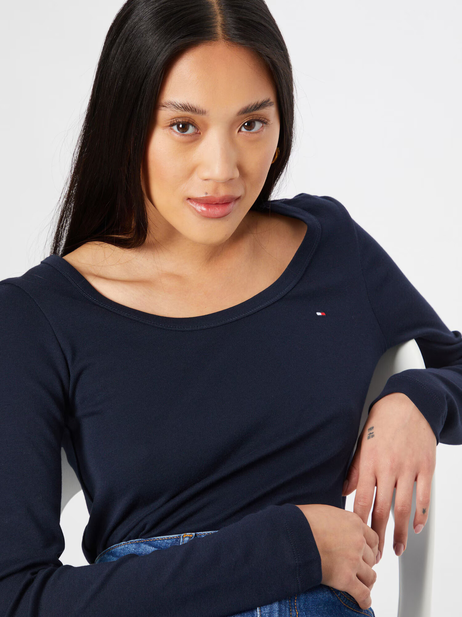 TOMMY HILFIGER Tricou albastru închis - Pled.ro