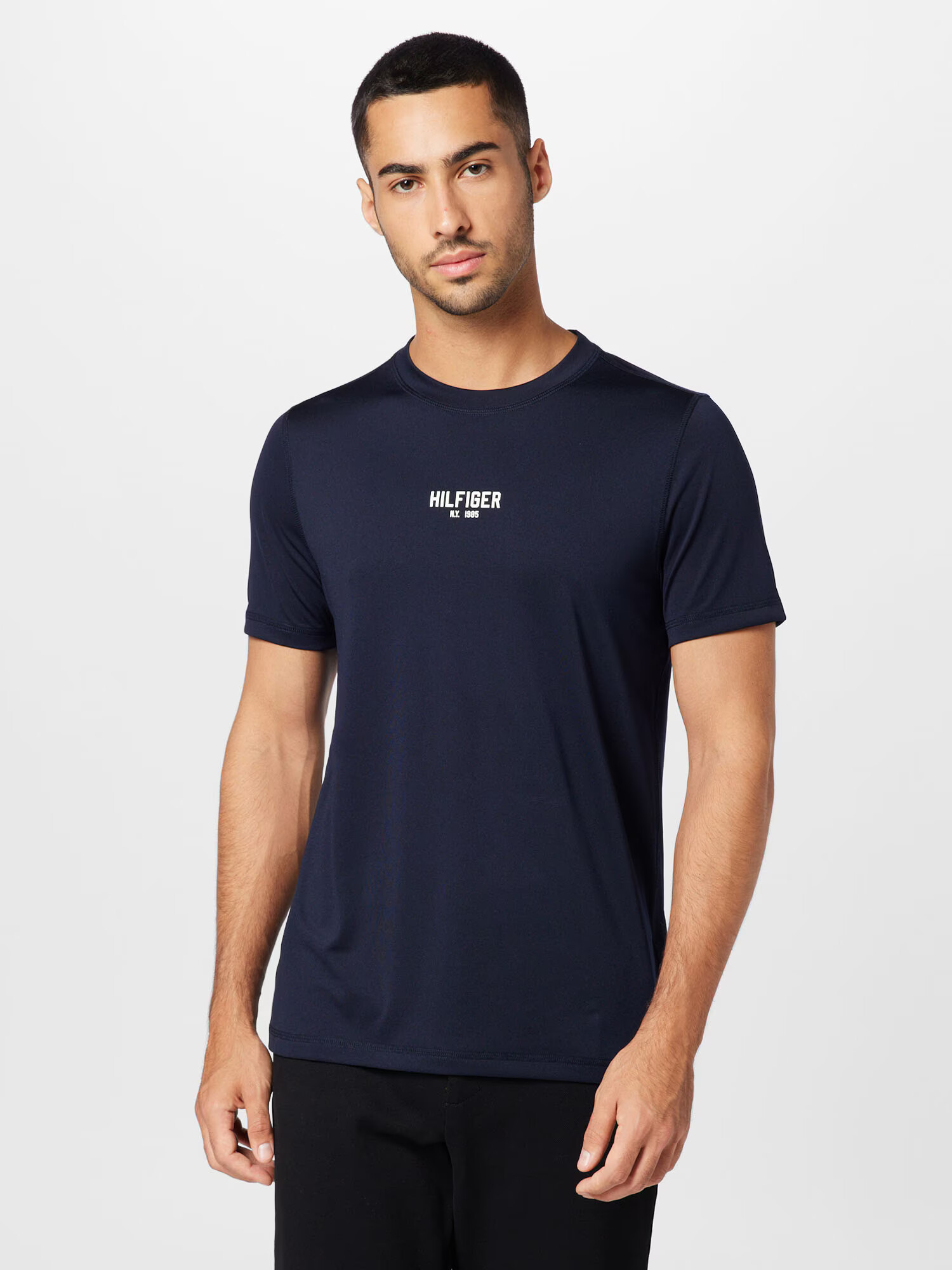 TOMMY HILFIGER Tricou albastru închis / alb - Pled.ro