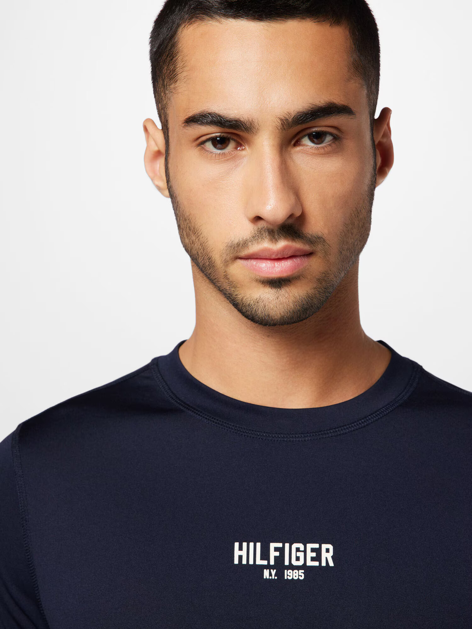 TOMMY HILFIGER Tricou albastru închis / alb - Pled.ro