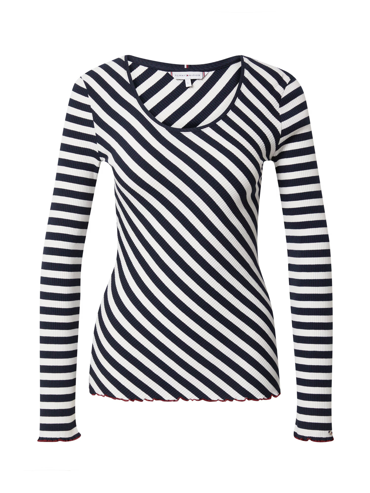 TOMMY HILFIGER Tricou albastru marin / alb - Pled.ro