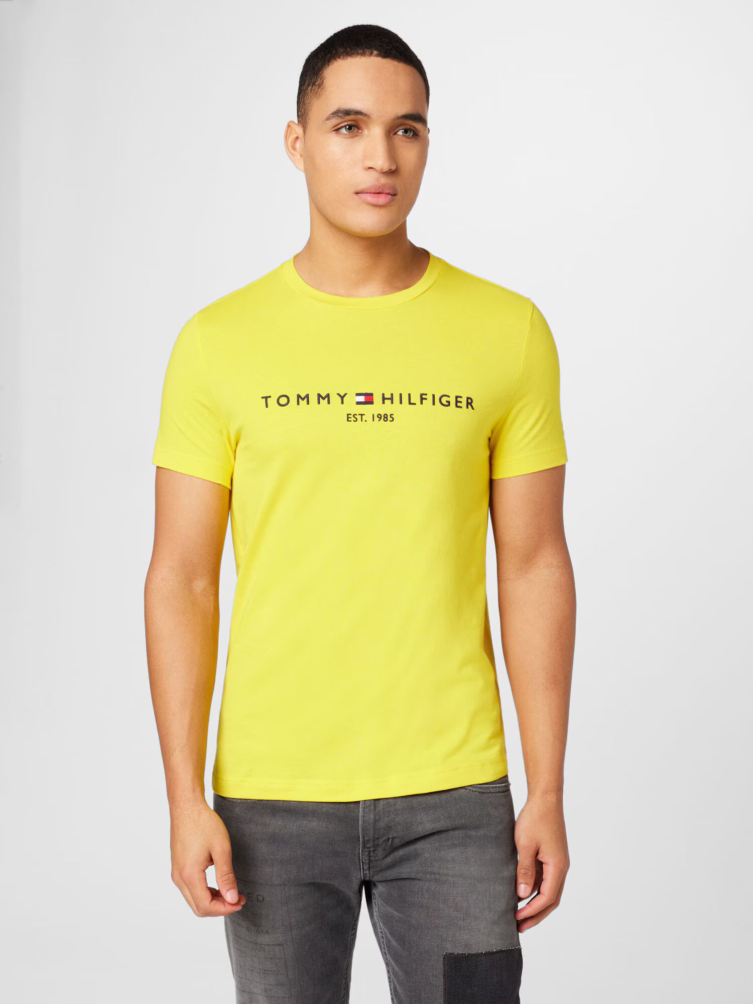 TOMMY HILFIGER Tricou albastru închis / galben / roșu / alb amestacat - Pled.ro