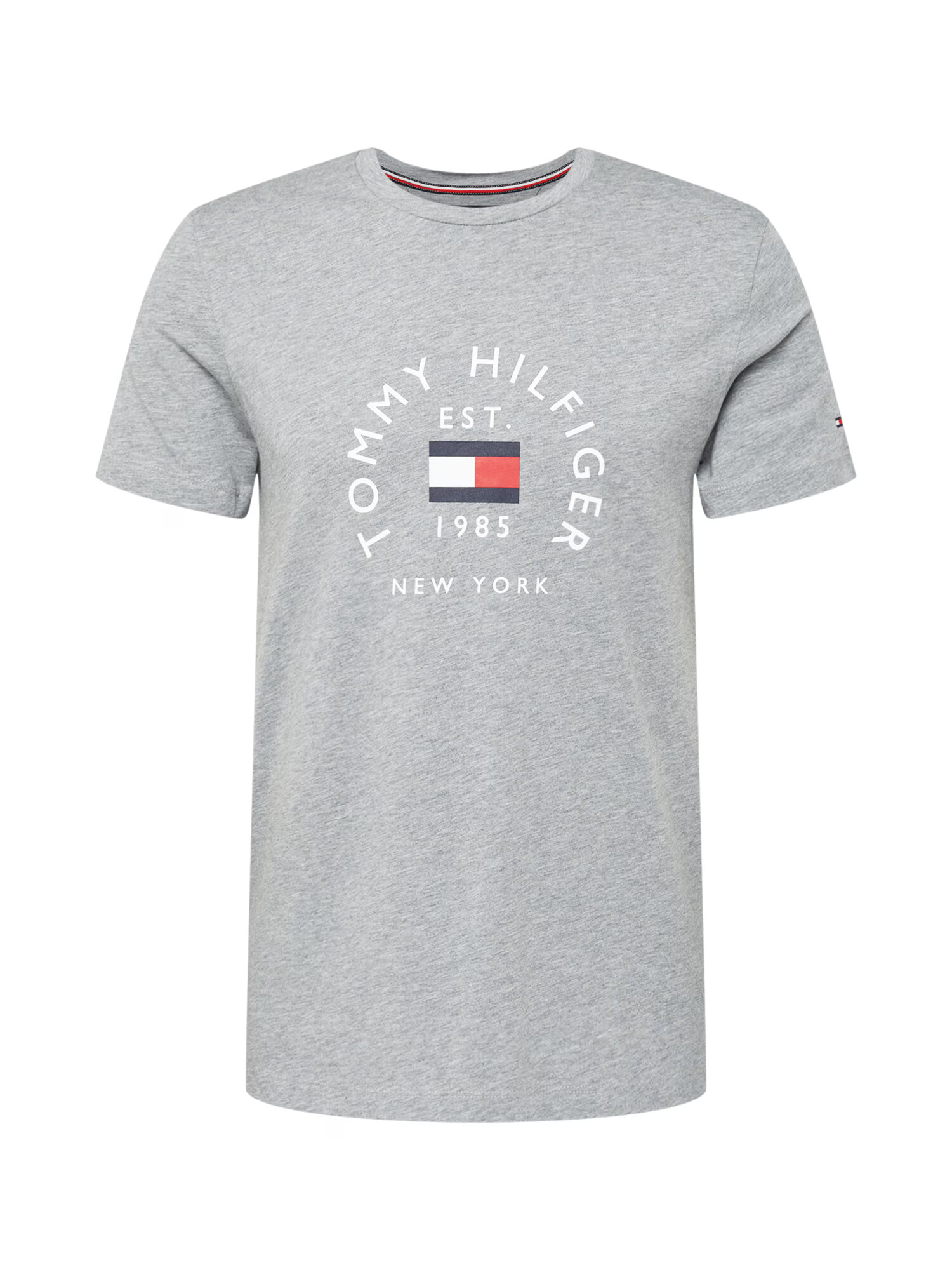 TOMMY HILFIGER Tricou albastru închis / gri amestecat / roșu intens / alb - Pled.ro