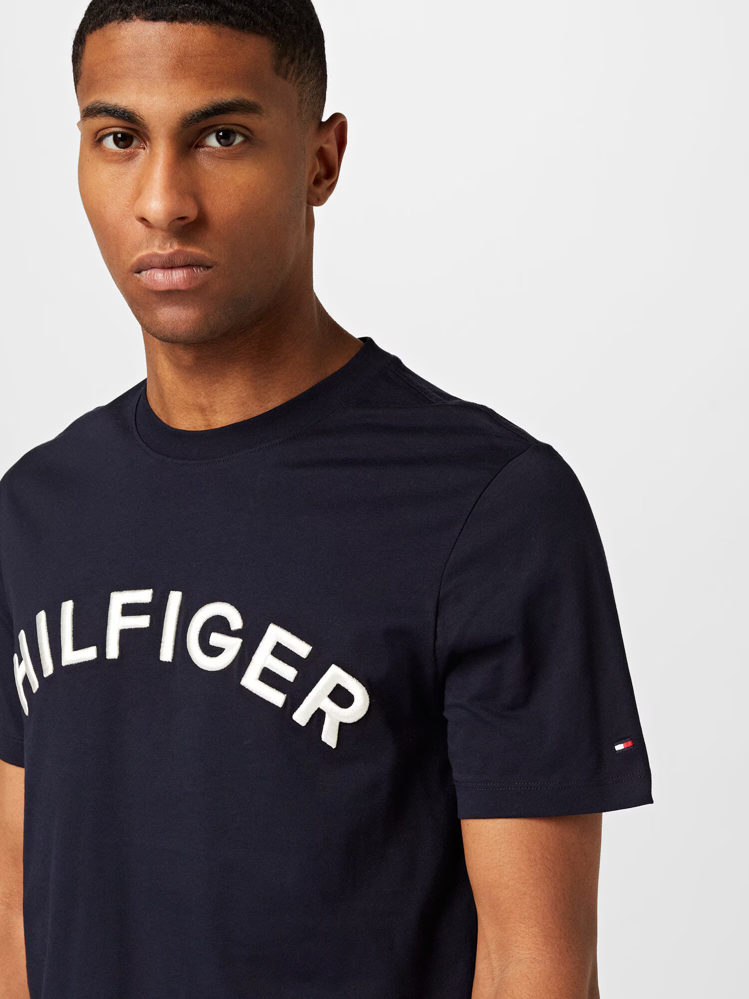 TOMMY HILFIGER Tricou albastru închis / roși aprins / alb - Pled.ro