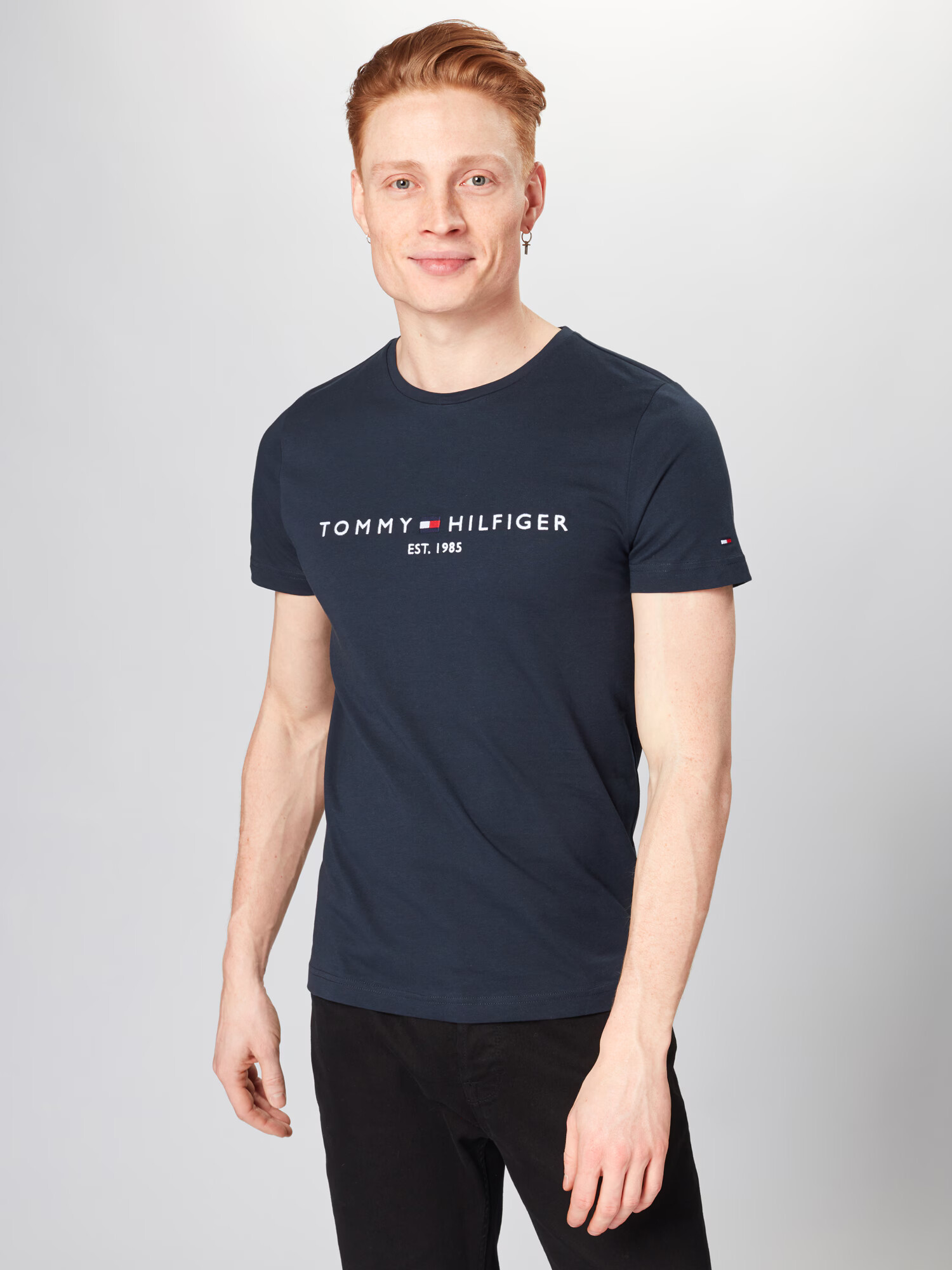 TOMMY HILFIGER Tricou albastru închis / roșu / alb - Pled.ro