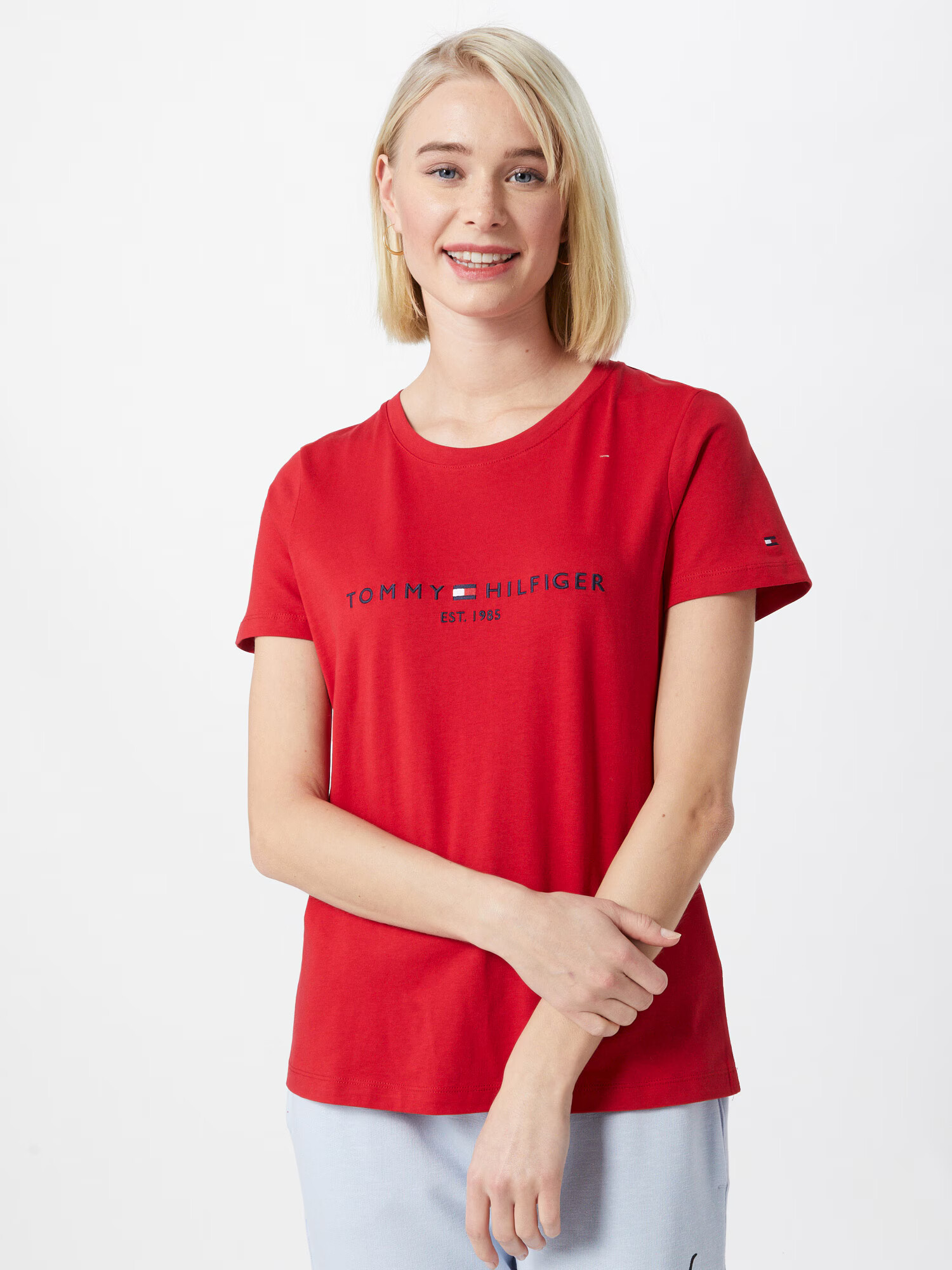 TOMMY HILFIGER Tricou albastru închis / roșu / alb - Pled.ro