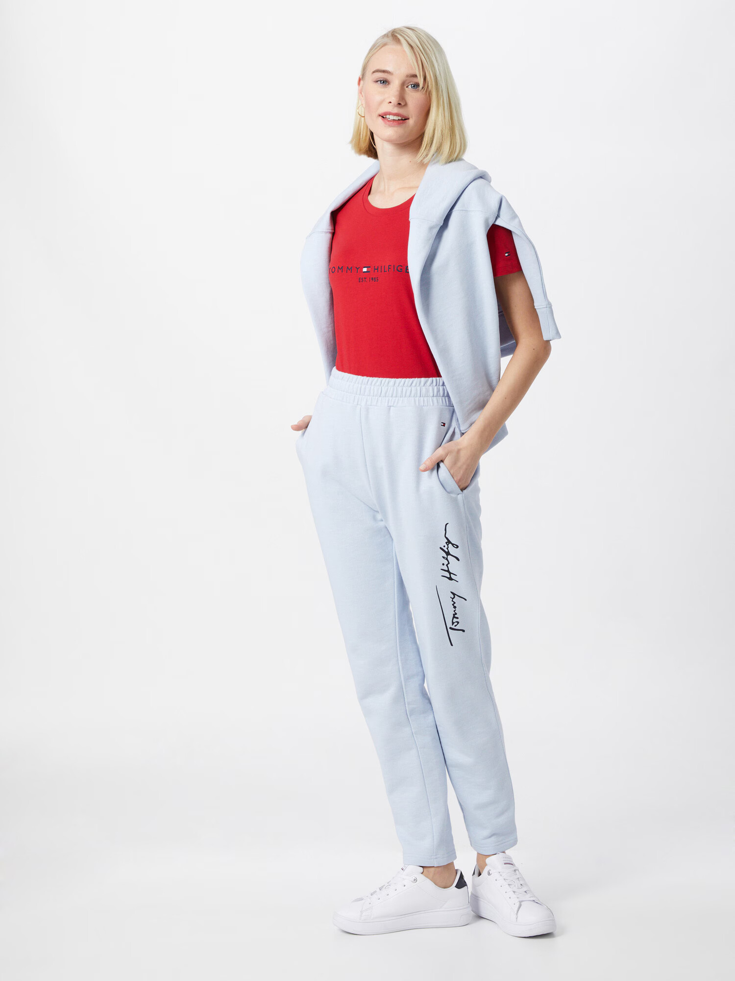 TOMMY HILFIGER Tricou albastru închis / roșu / alb - Pled.ro