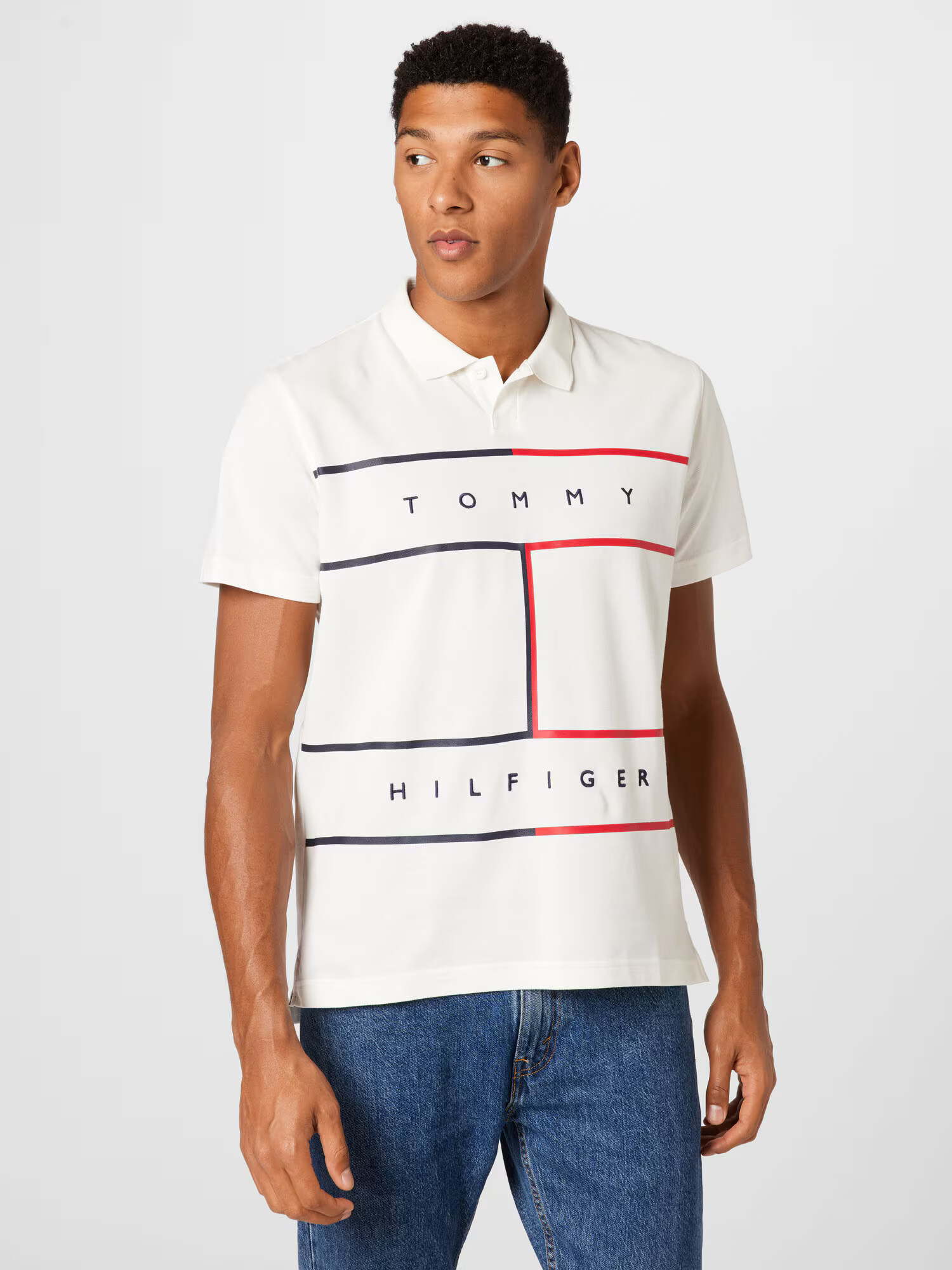 TOMMY HILFIGER Tricou albastru închis / roșu / alb - Pled.ro