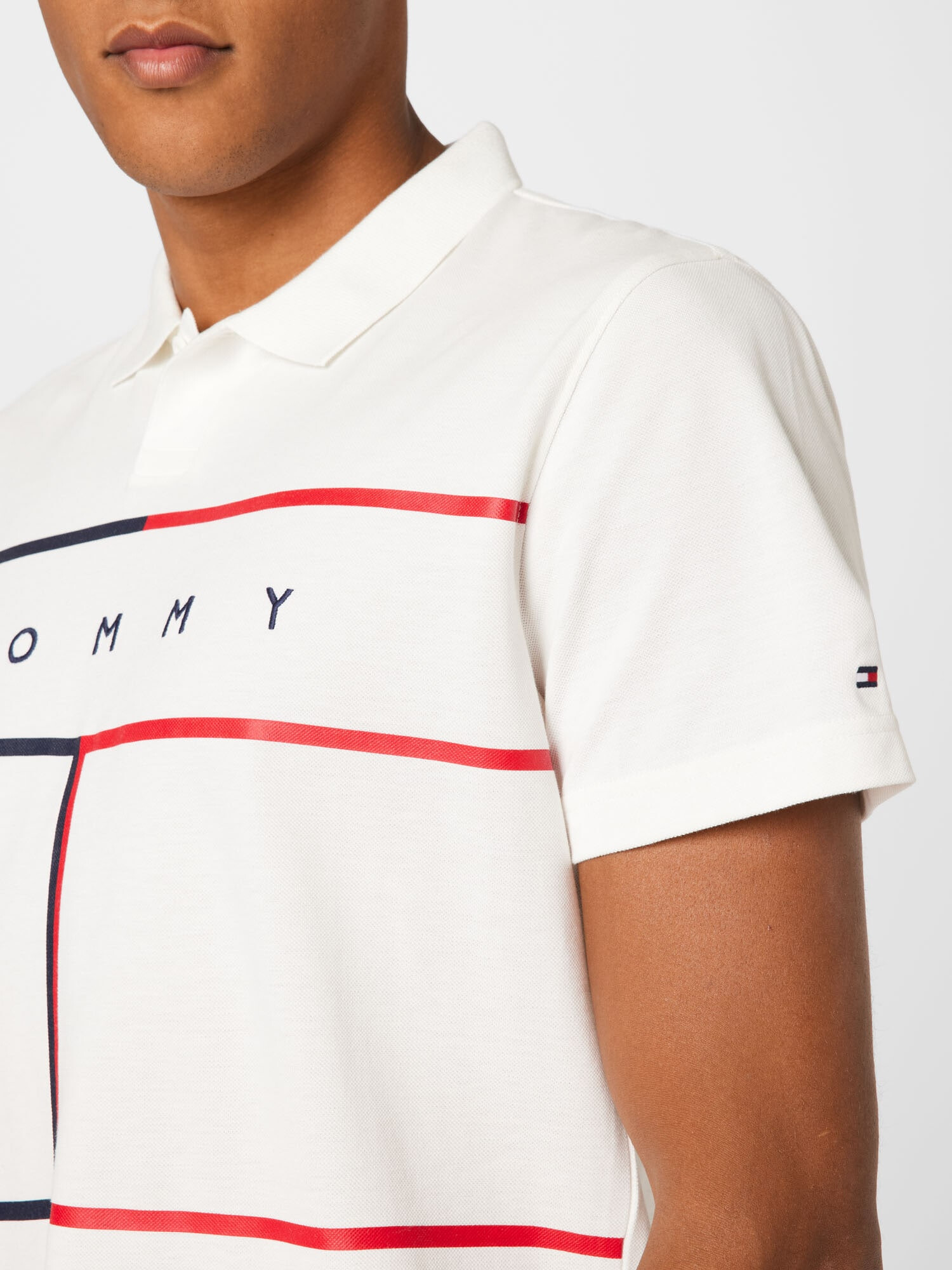 TOMMY HILFIGER Tricou albastru închis / roșu / alb - Pled.ro