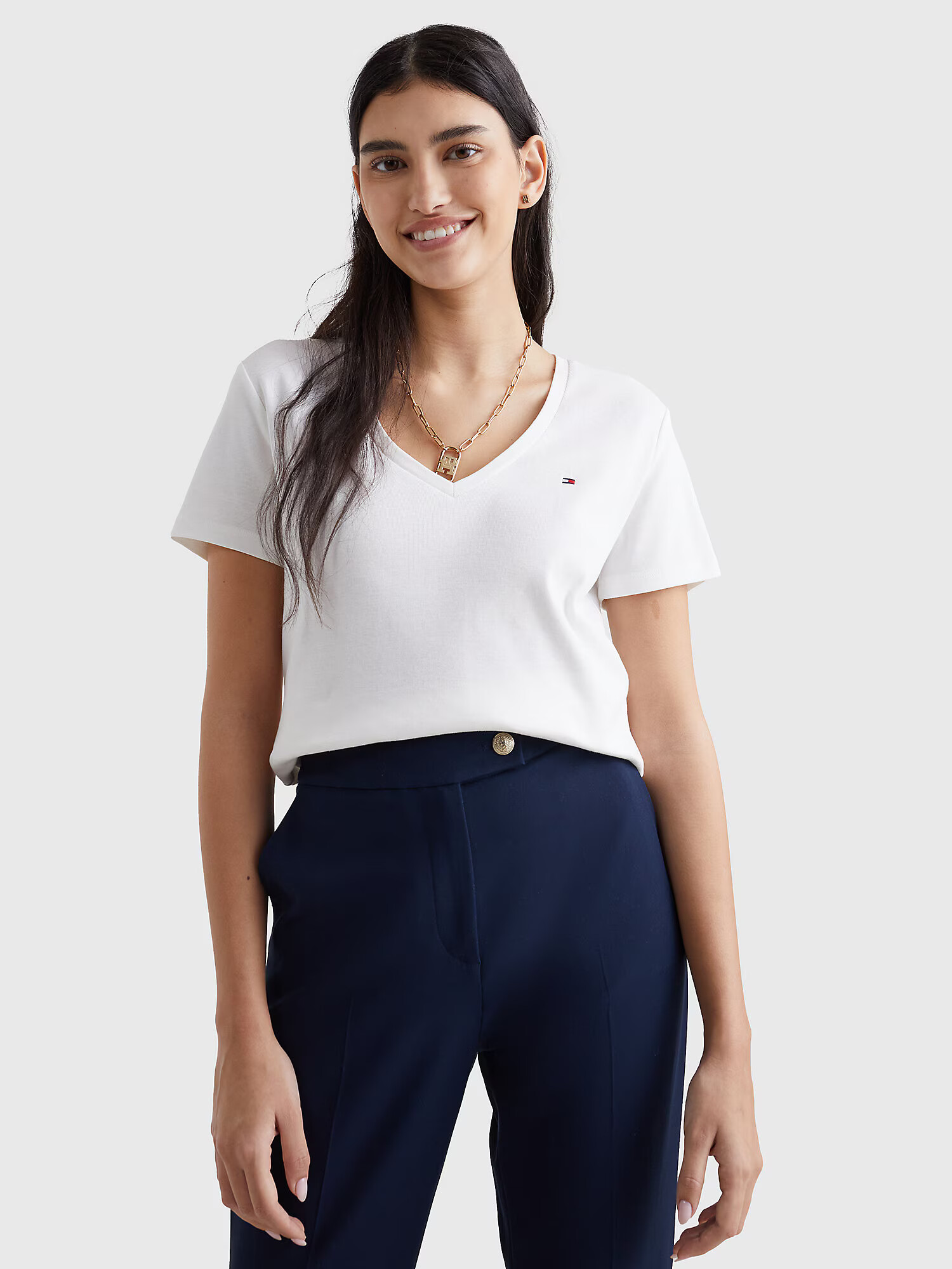 TOMMY HILFIGER Tricou albastru închis / roșu / alb - Pled.ro