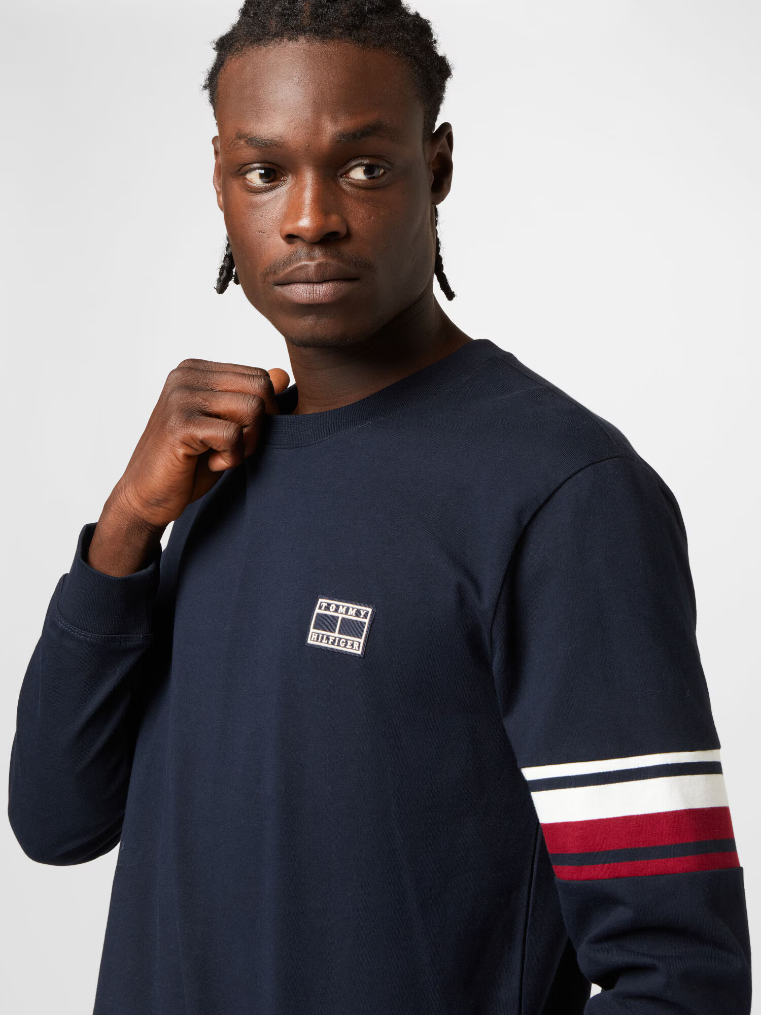 TOMMY HILFIGER Tricou albastru închis / roșu / alb - Pled.ro