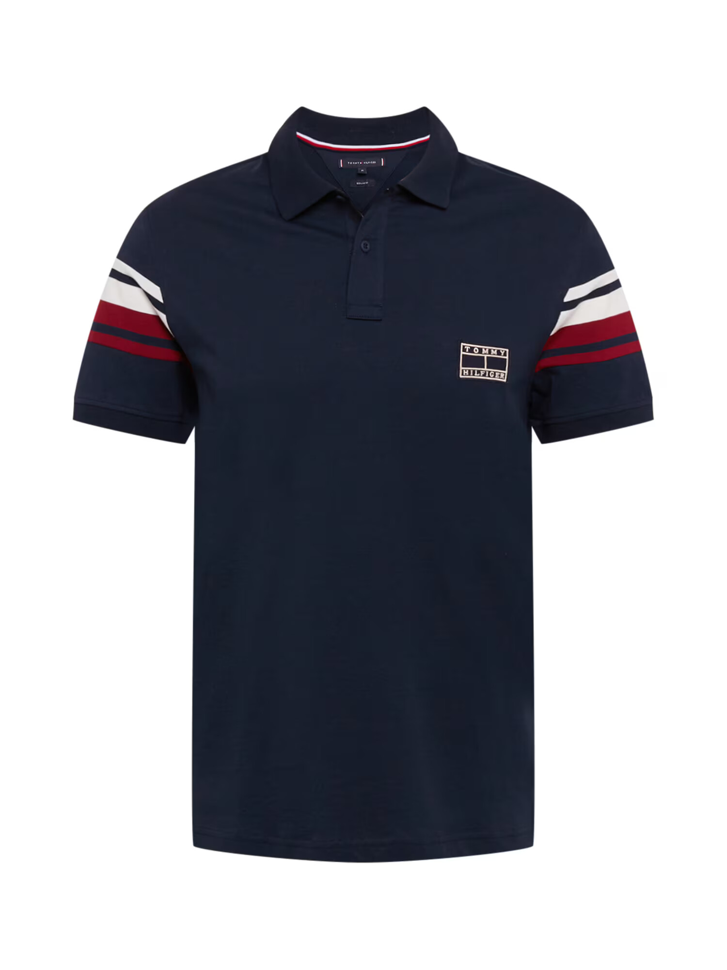 TOMMY HILFIGER Tricou albastru închis / roșu carmin / alb - Pled.ro