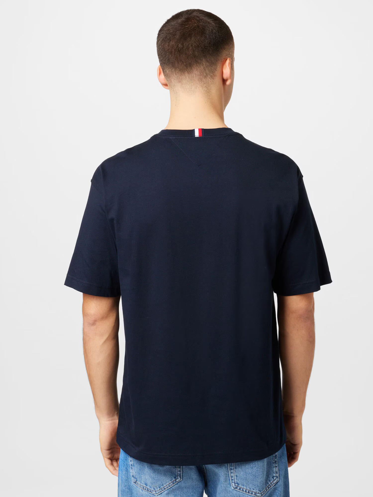 TOMMY HILFIGER Tricou albastru marin / alb - Pled.ro