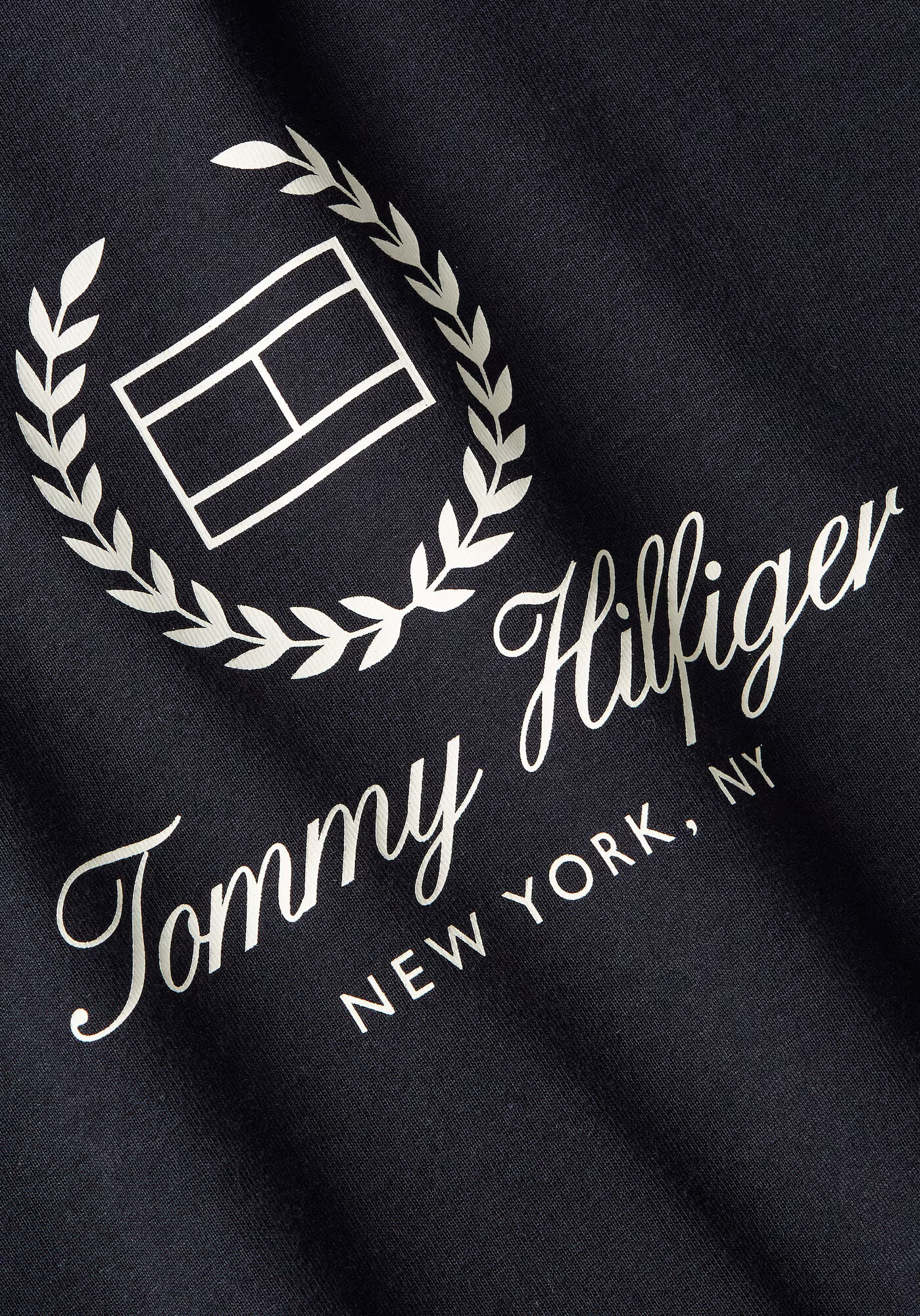 TOMMY HILFIGER Tricou albastru marin / alb - Pled.ro