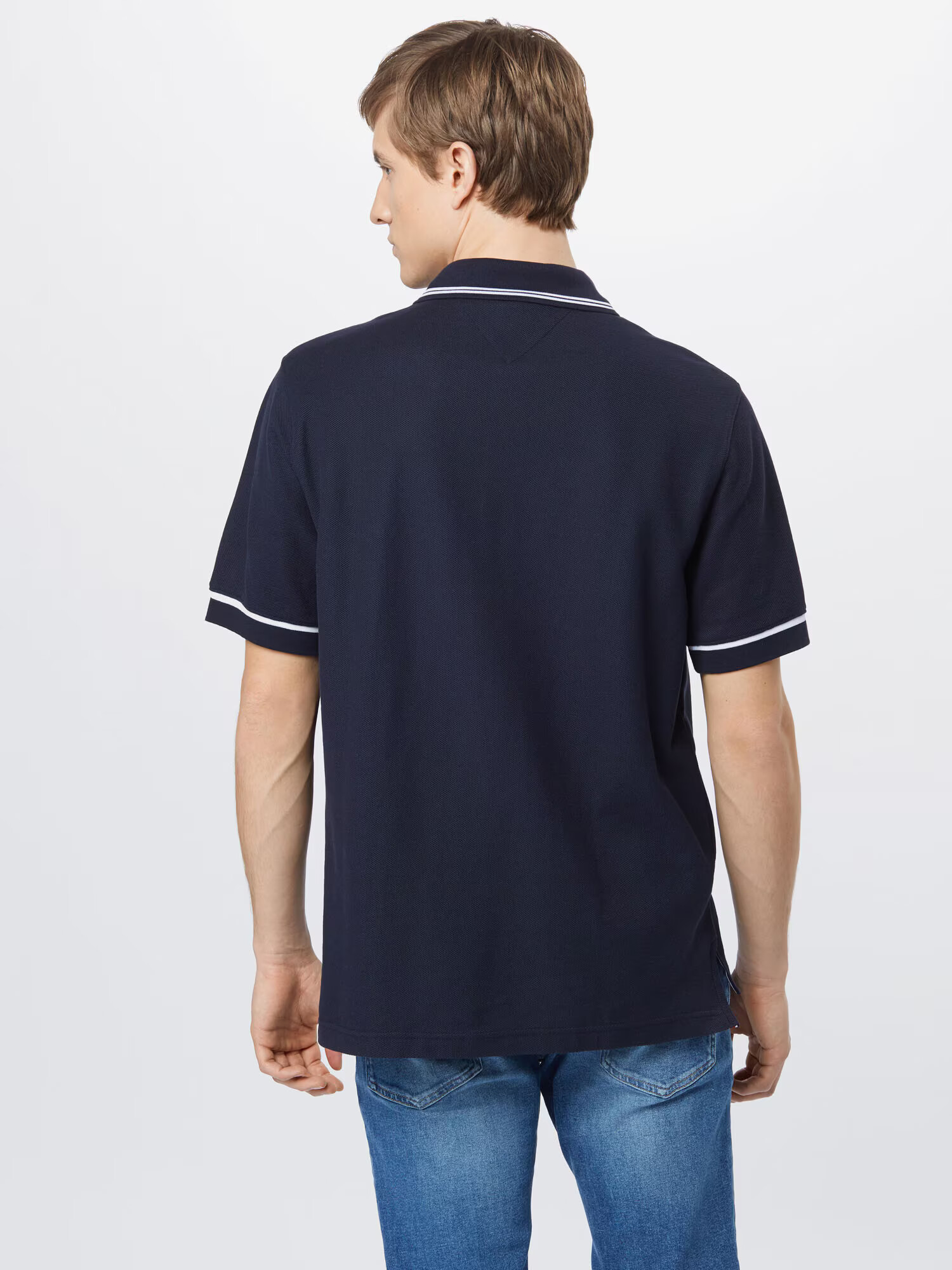 TOMMY HILFIGER Tricou albastru marin / alb - Pled.ro