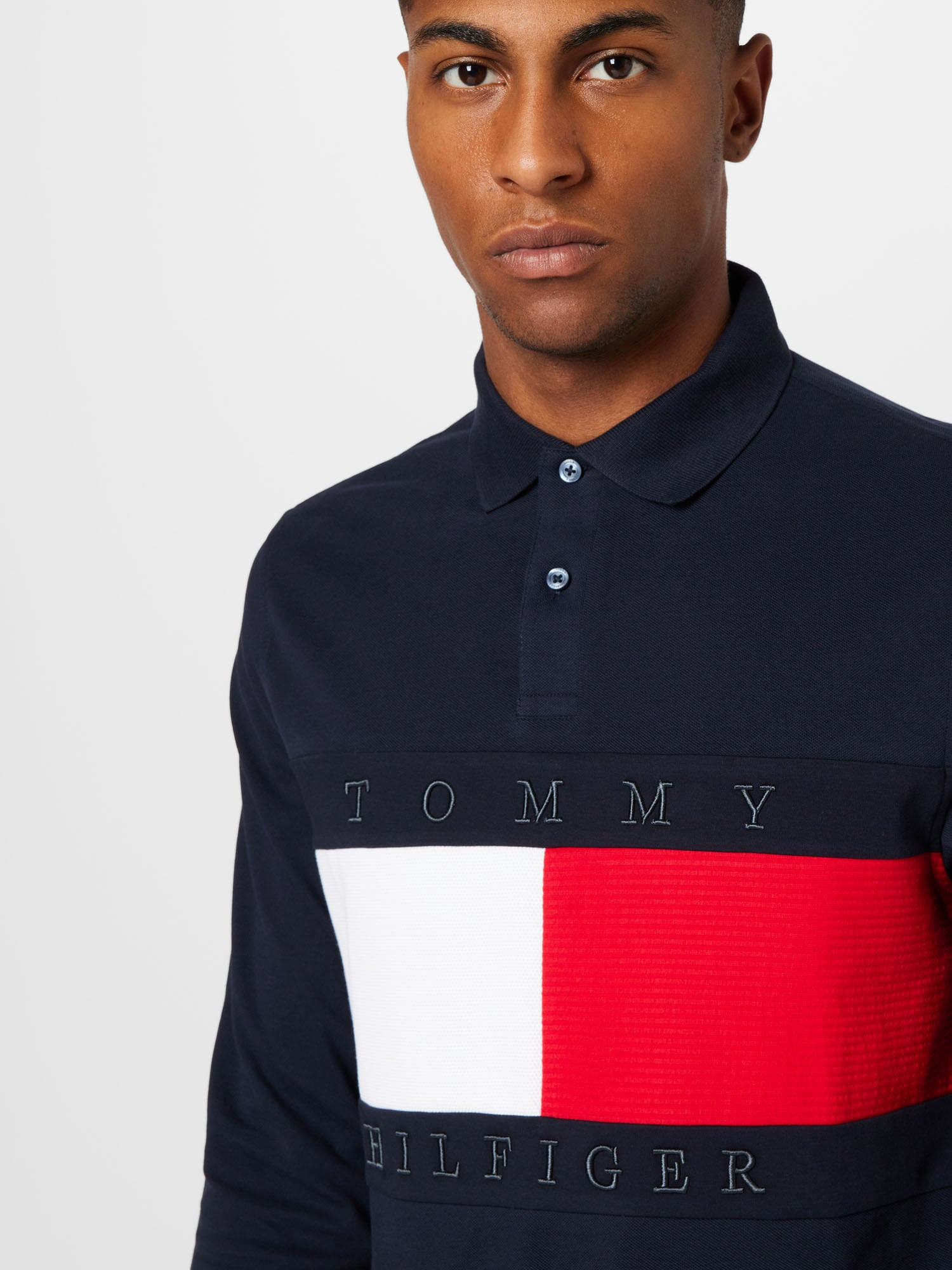 TOMMY HILFIGER Tricou albastru marin / roșu / alb - Pled.ro