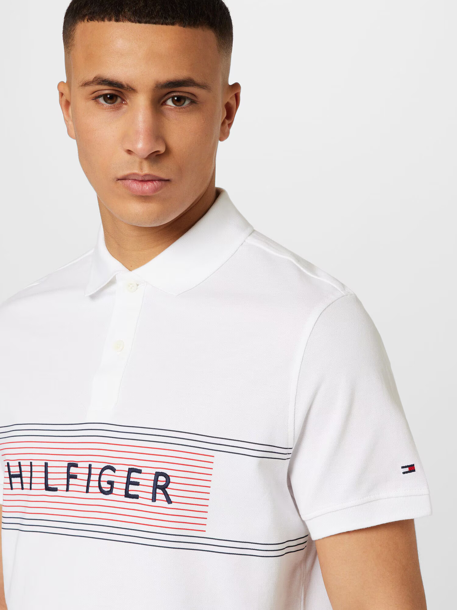 TOMMY HILFIGER Tricou albastru marin / roșu / alb - Pled.ro