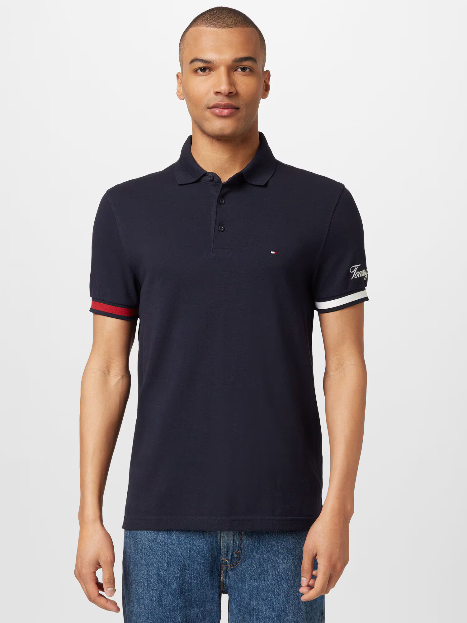 TOMMY HILFIGER Tricou albastru marin / roșu / alb - Pled.ro