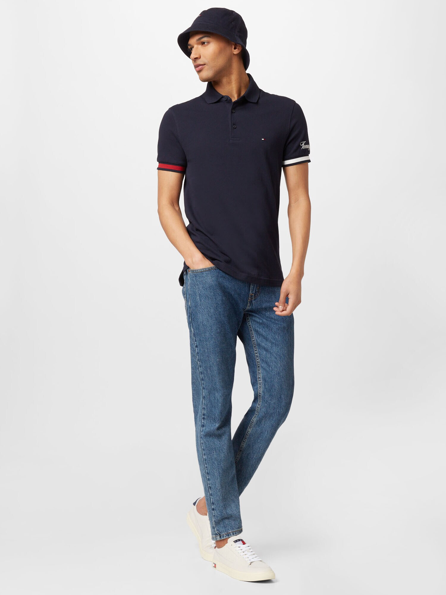 TOMMY HILFIGER Tricou albastru marin / roșu / alb - Pled.ro