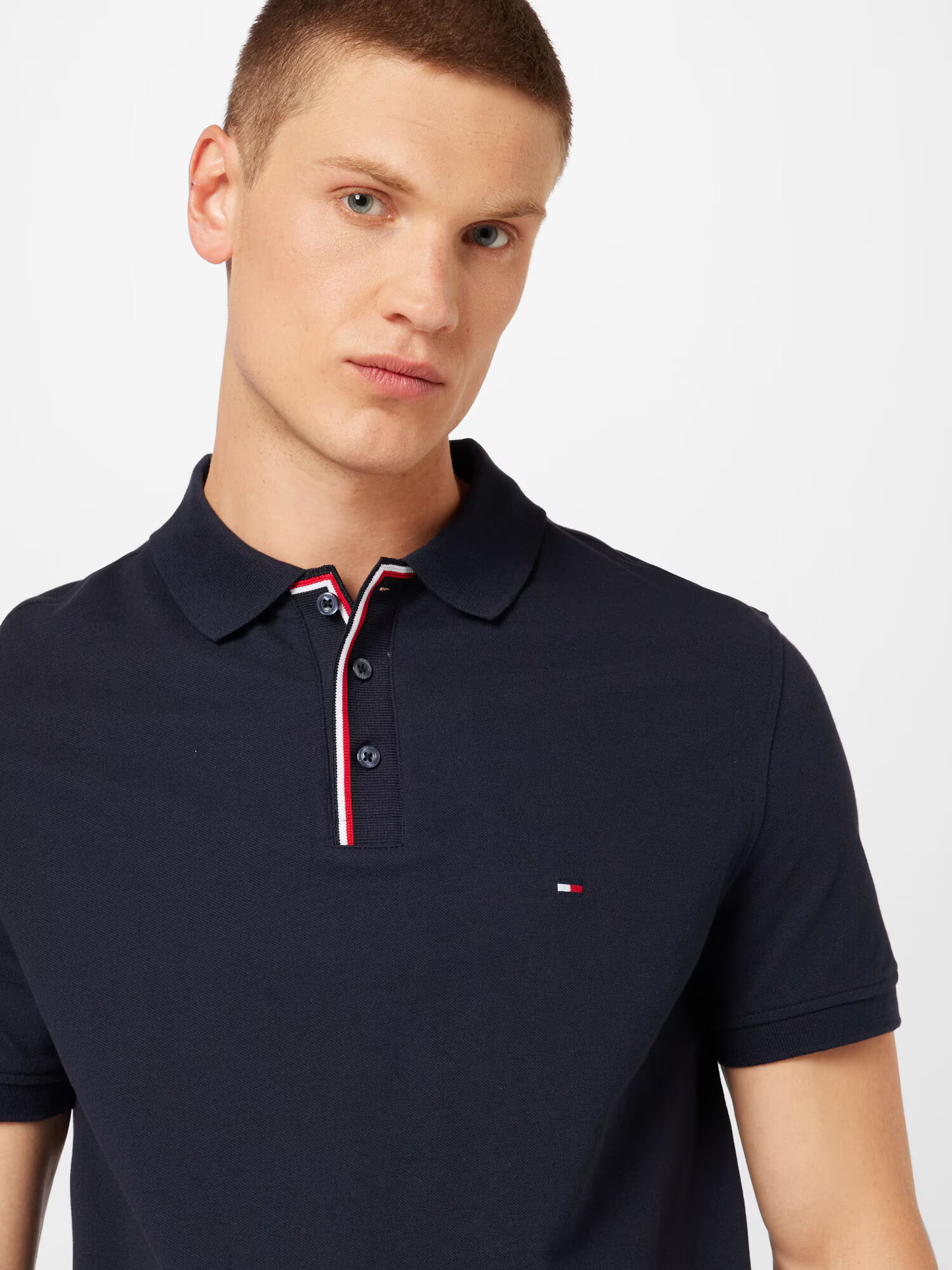 TOMMY HILFIGER Tricou albastru marin / roșu / alb - Pled.ro