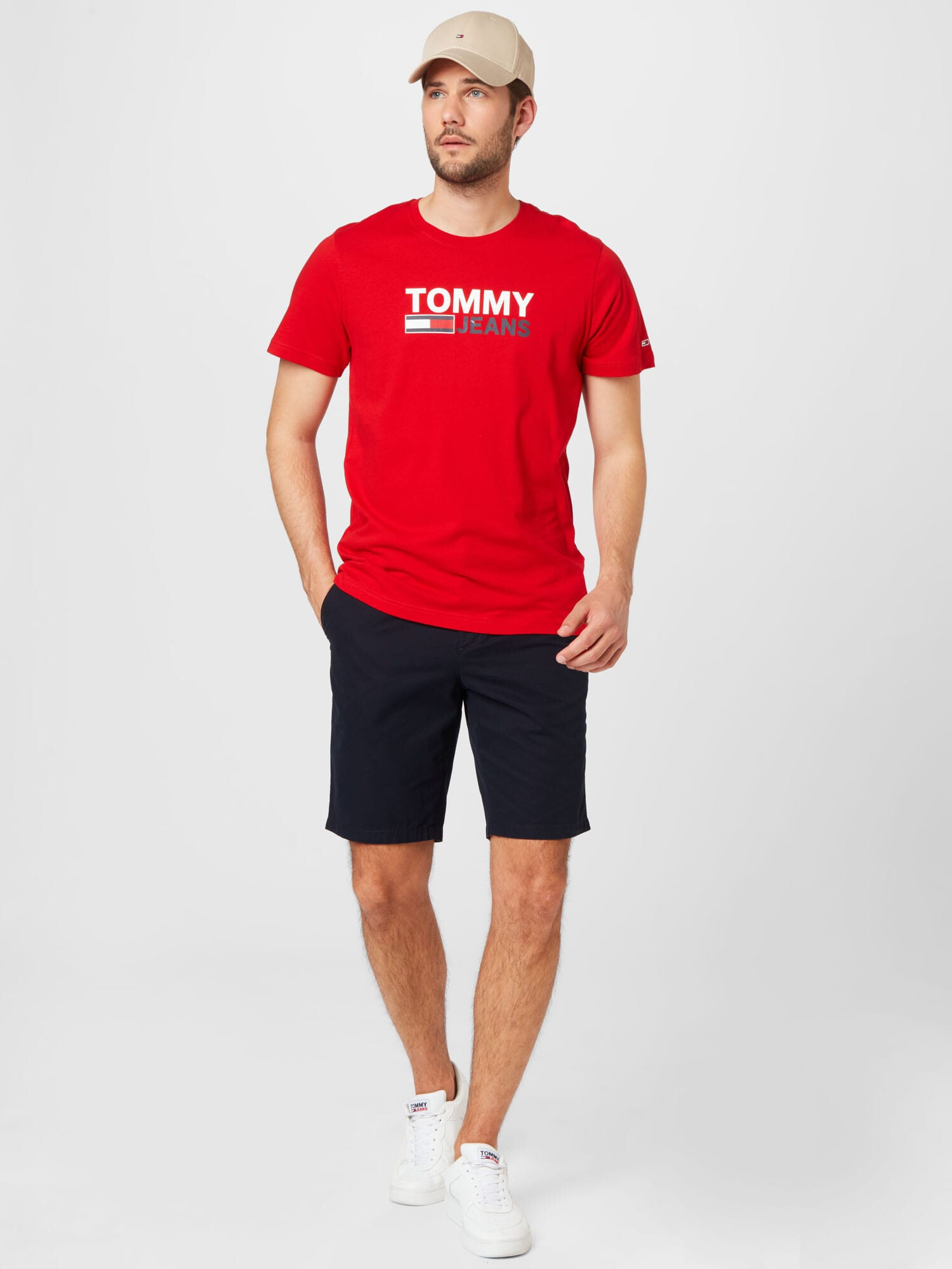 TOMMY HILFIGER Tricou albastru marin / roșu / alb - Pled.ro