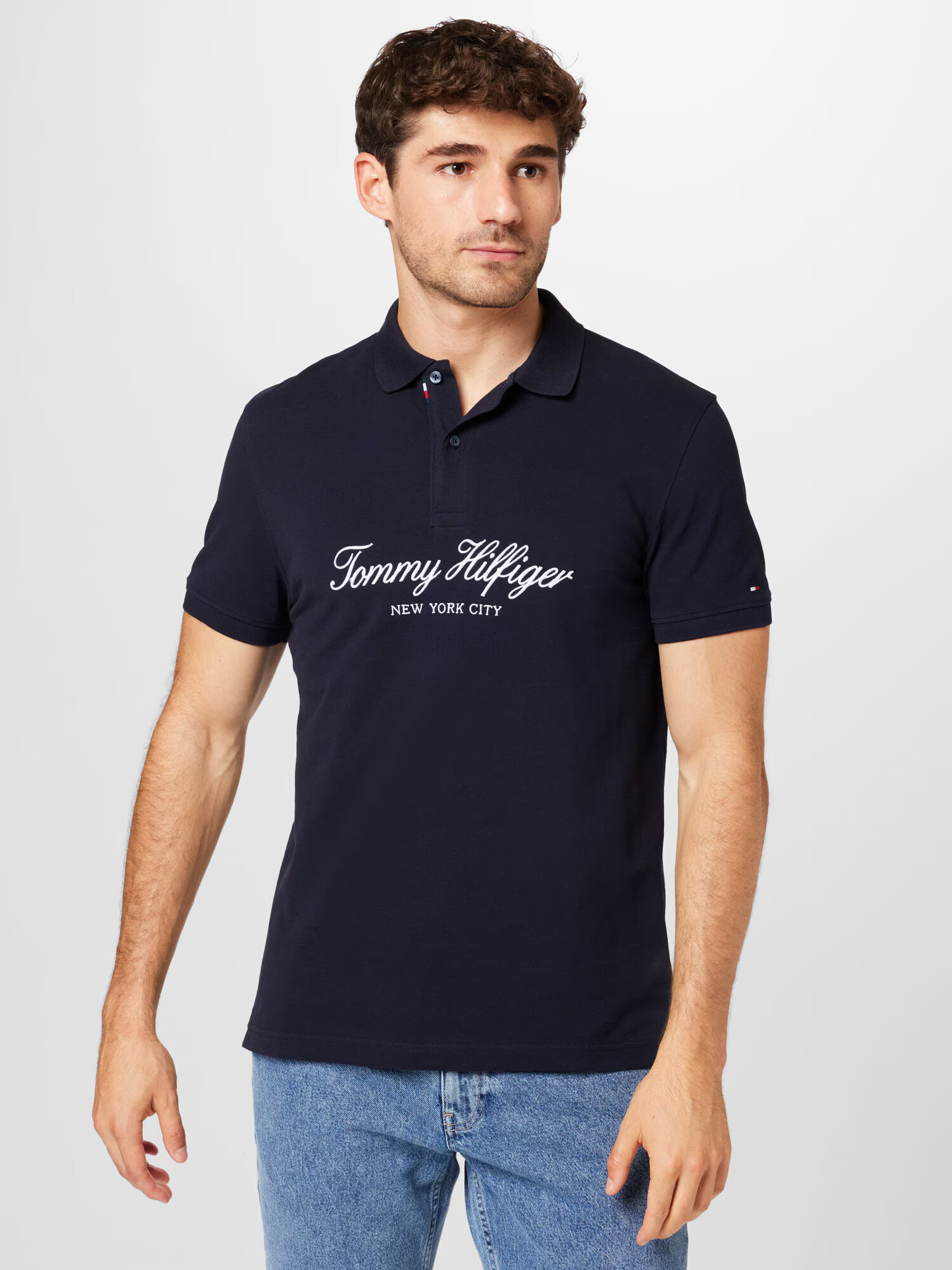 TOMMY HILFIGER Tricou albastru marin / roșu / alb - Pled.ro