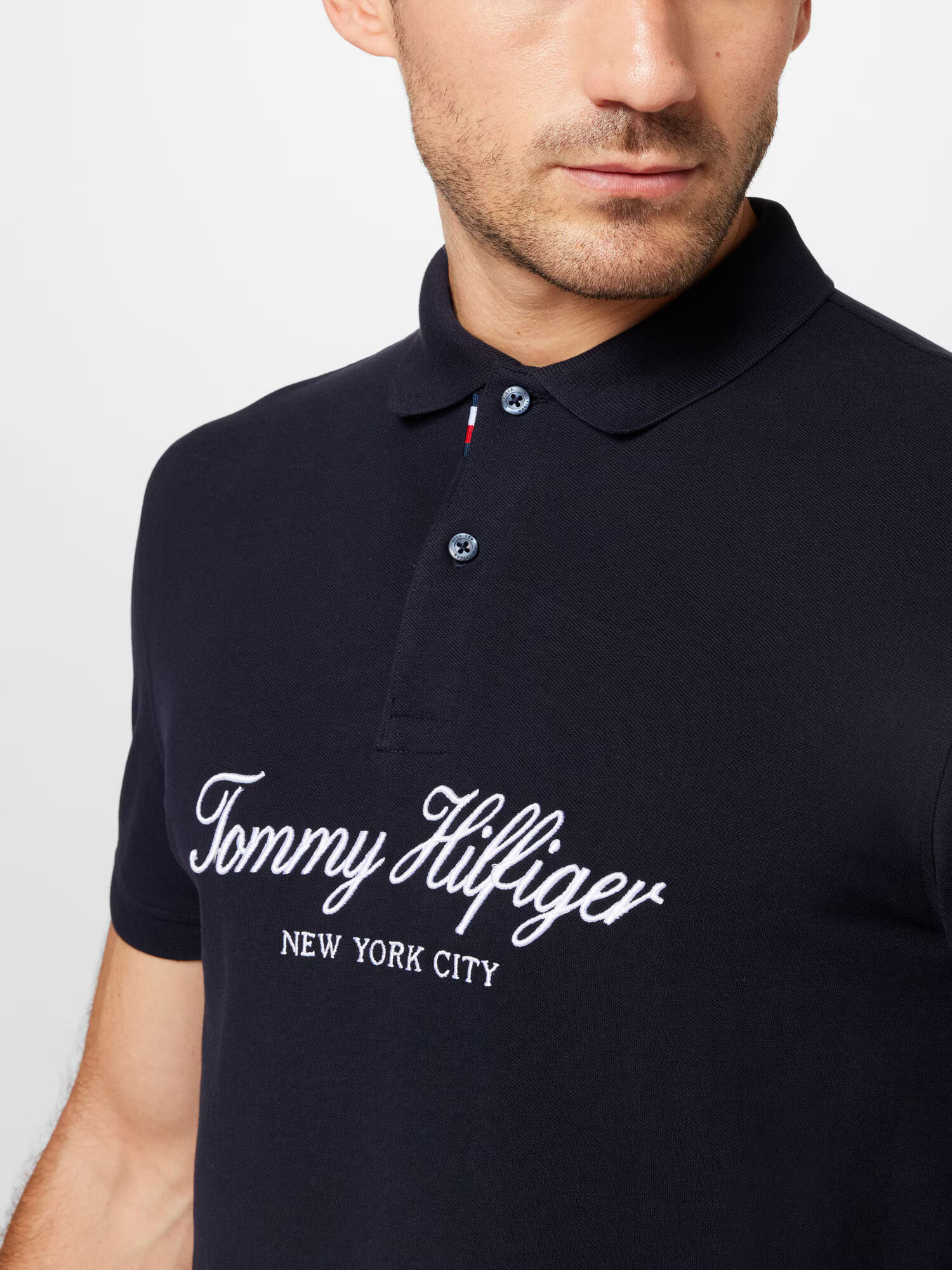 TOMMY HILFIGER Tricou albastru marin / roșu / alb - Pled.ro